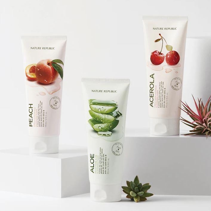Nature Republic Fresh Herb Acerola Cleansing Foam | Hydration & Moisturizing daily Makeup Remover