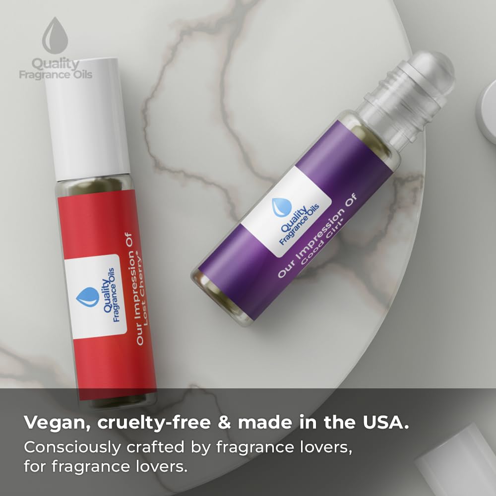 Quality Fragrance Oils' Sexy Ruby Impression #305 | Long-Lasting Perfume Oil, Alcohol-Free, Strong Scent, 10ml Roll-On | Affordable Alternative to Designer Fragrances