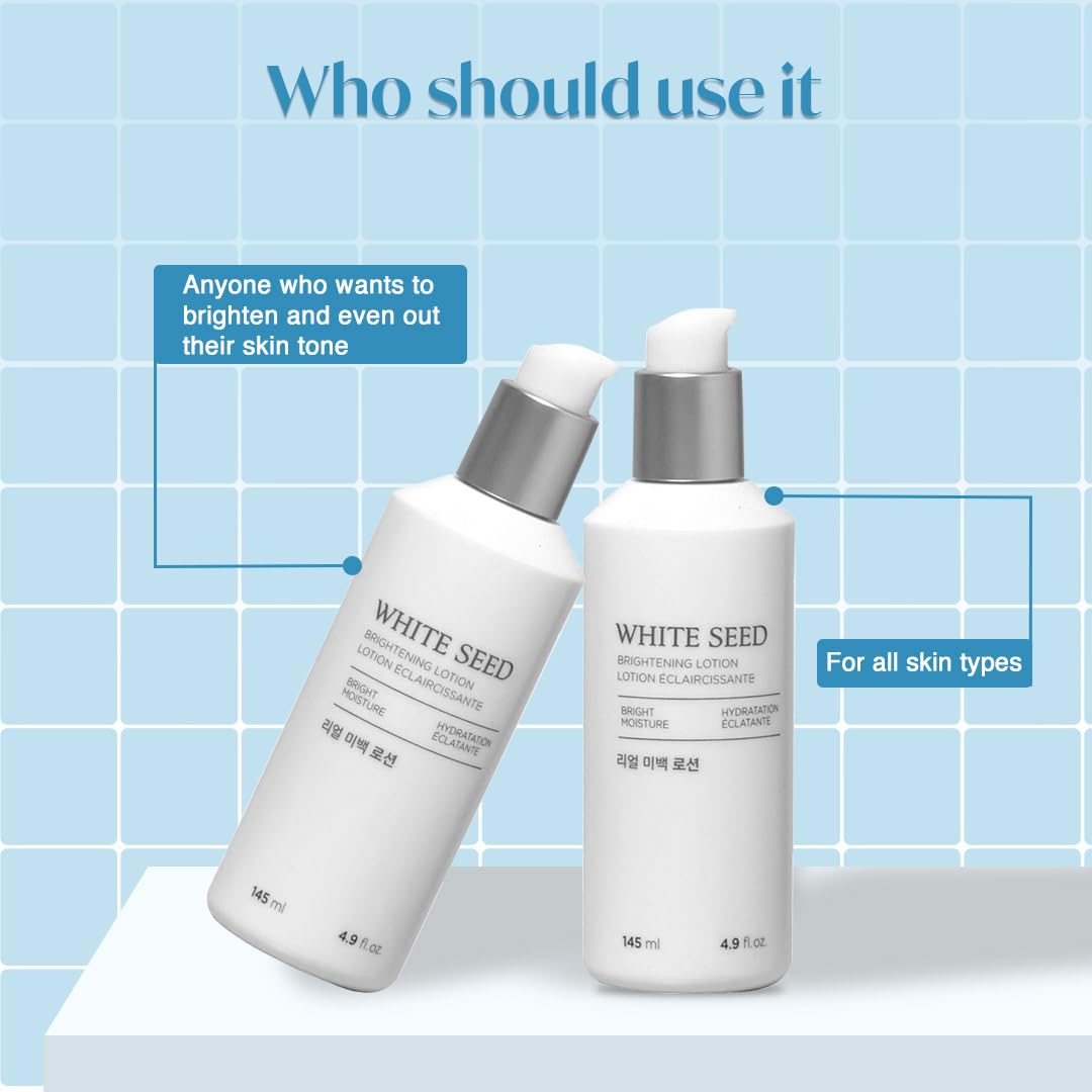 The Face Shop White Seed Brightening Lotion Face Moisturizer - Targets Dark Spots, Dullness and