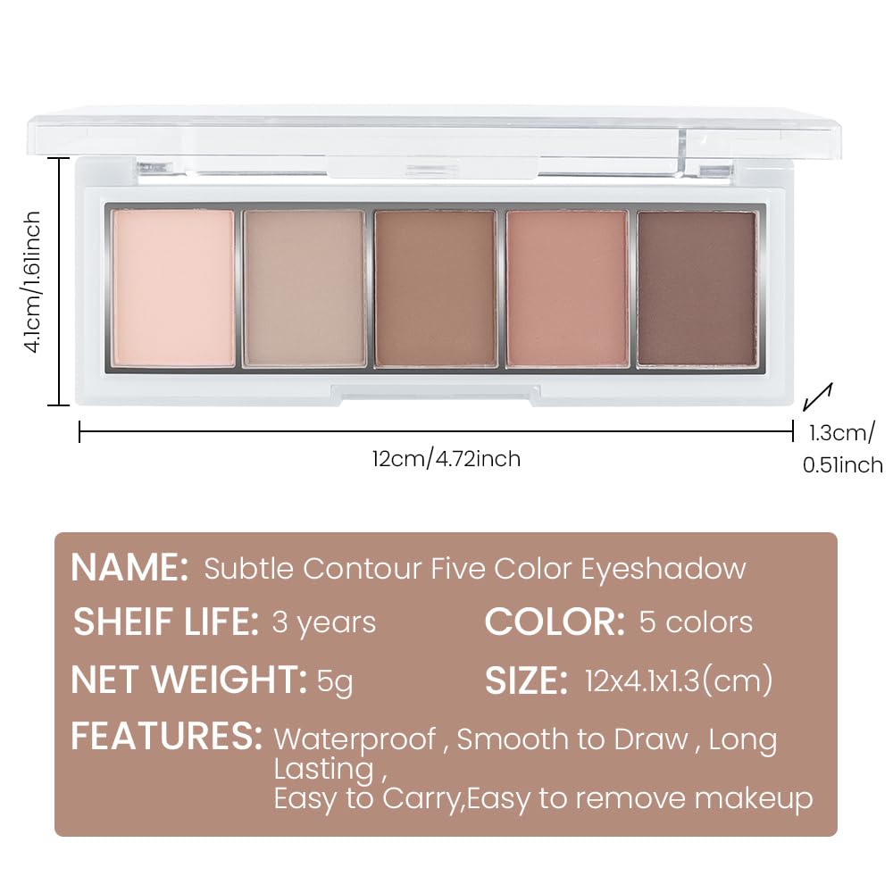 AMY'S DIARY Matte Nude Brown Beige Eye Shadow Palette Makeup, Natural Tones Eyeshadow Palette Nude Taupe Eye Shadows, for Woman Long Lasting Delanci bronzed mocha palette (#02)