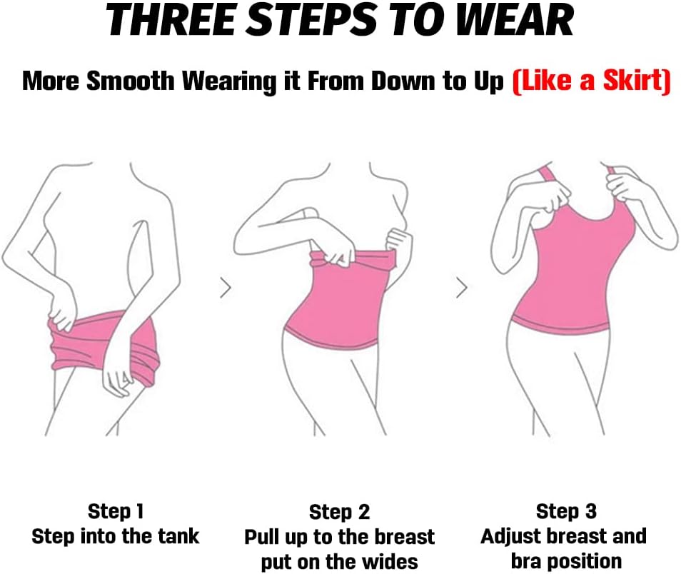 EUYZOU Women's Underbust Shapewear Tank Tops - Seamless Tummy Control Compression Camisole Tops Slimming Tank