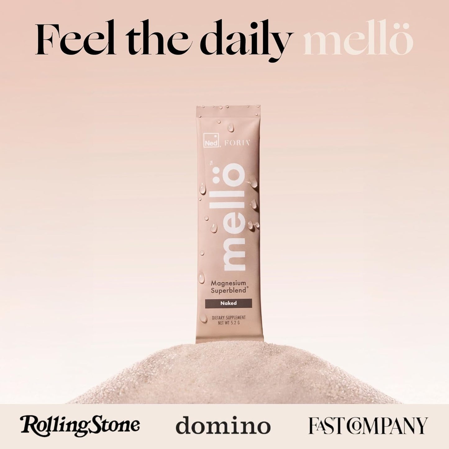 Mellö Magnesium Supplement Superblend Powder - Magnesium Glycinate with L-Theanine, GABA, and Trace Minerals - Supports Sleep, Relaxation, and Balanced Energy - Unflavored, 10-Pack, Singles