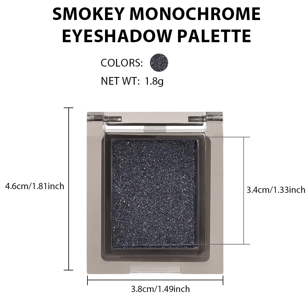 Single Nude Black Matte Eyeshadow,Monochrome Eye Shadow,Apply Makeup Easily,Matte Pressed Powder Single Eyeshadow,24 Hour Eye Makeup Longwear Waterproof