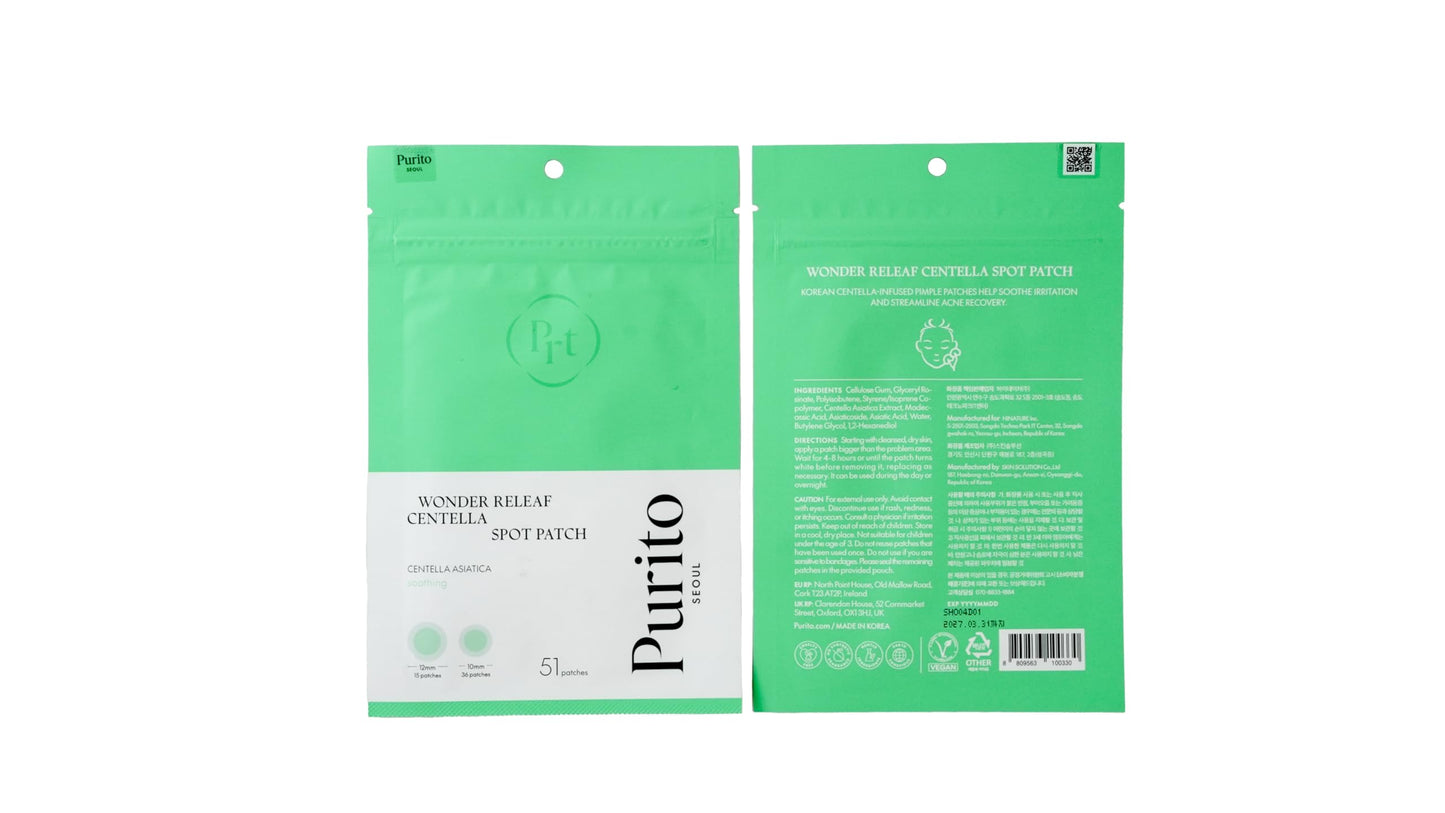 PURITO Centella Spot Patch | Soothing Pimple Patches Protecting Face