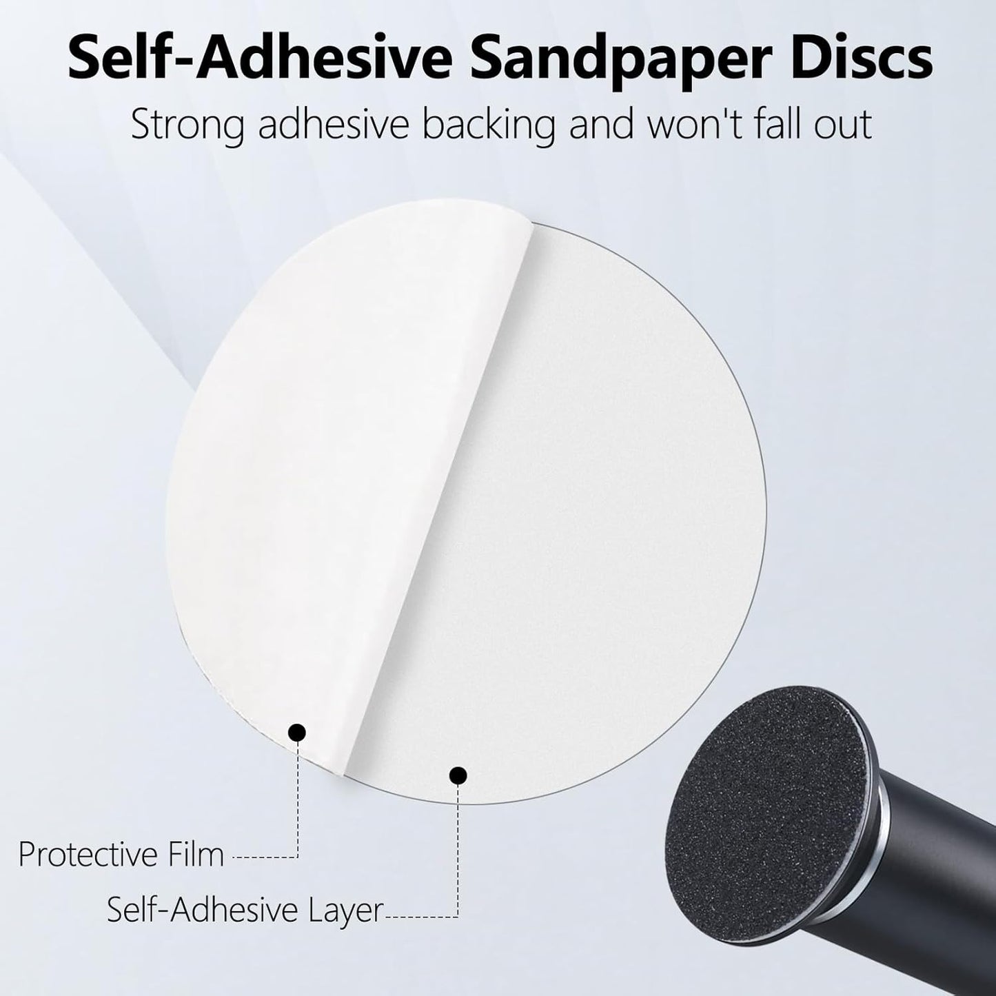 60 Pcs Replaceable Sandpaper Refill Discs for Electric Foot File Callus Remover Foot Care Dead Skin Cracked Hard Skin Removal (Fine 180 Grit)