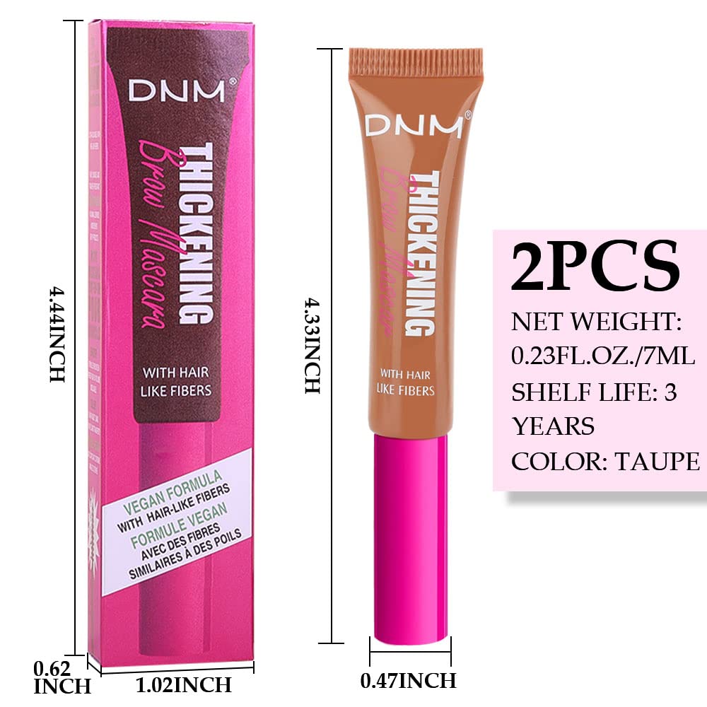 Kaely 2Pcs Thickening Brow Mascara,Tinted Eyebrow Gel Waterproof,Eyebrow Color Makeup,Brow Fast Sculpt,Vegan,Cruelty Free,maquillaje gel para cejas a prueba de agua,03 Auburn