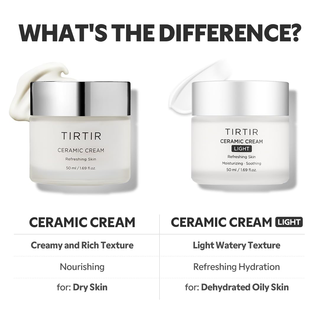 TIRTIR Natural Ceramide Cream | Deep moisturizer for Glass Skin, Polyglutamic acid, Centella