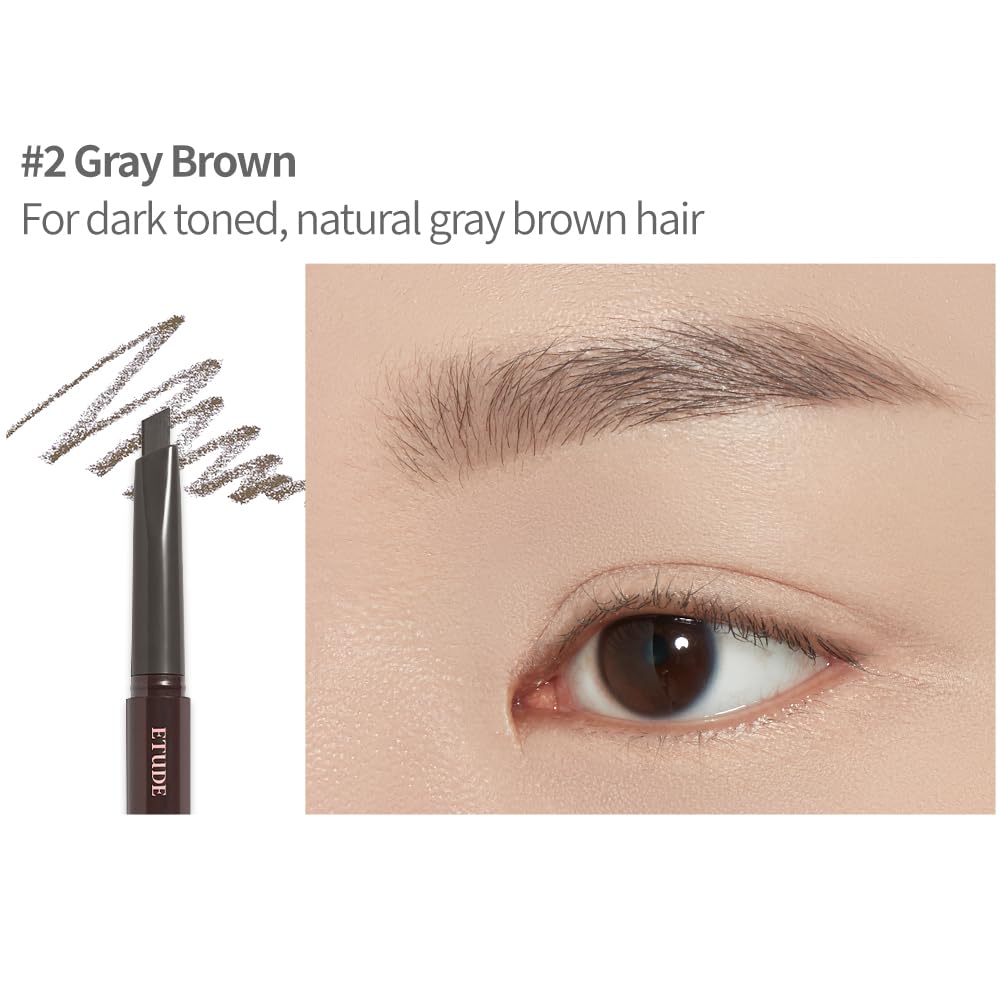 ETUDE Drawing Eye Brow, Eyebrow Pencil, Microblading, Long Lasting, Soft Textured Natural Daily