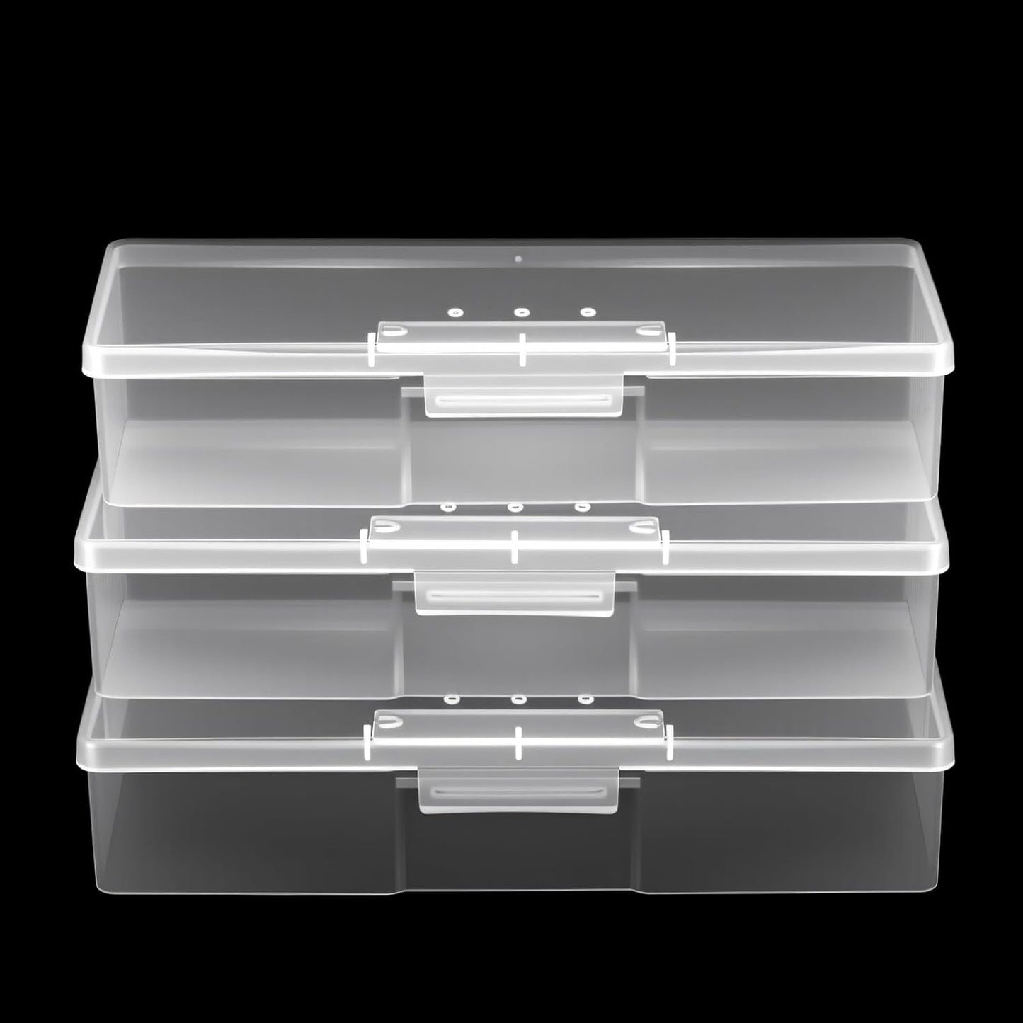 12Pcs Clear Manicure Tool Box, Personal Nail Box Storage Case for Organizing, Plastic Nail Tool Box for Manicure Pedicure Kit