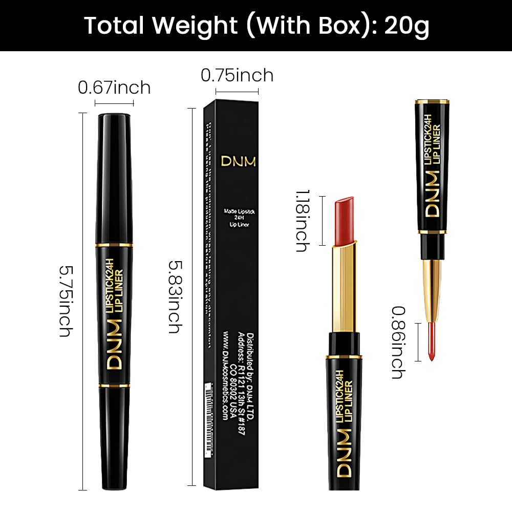 evpct 3Pcs Mauve Plum Red Purple Matte Lip Liner and Lipstick Combo Set Kit for Women, Neutral Magic Lipstick 24 Hours Original Lips Liner Pencil Stain Gloss Plumper Makeup Long Lasting Waterproof