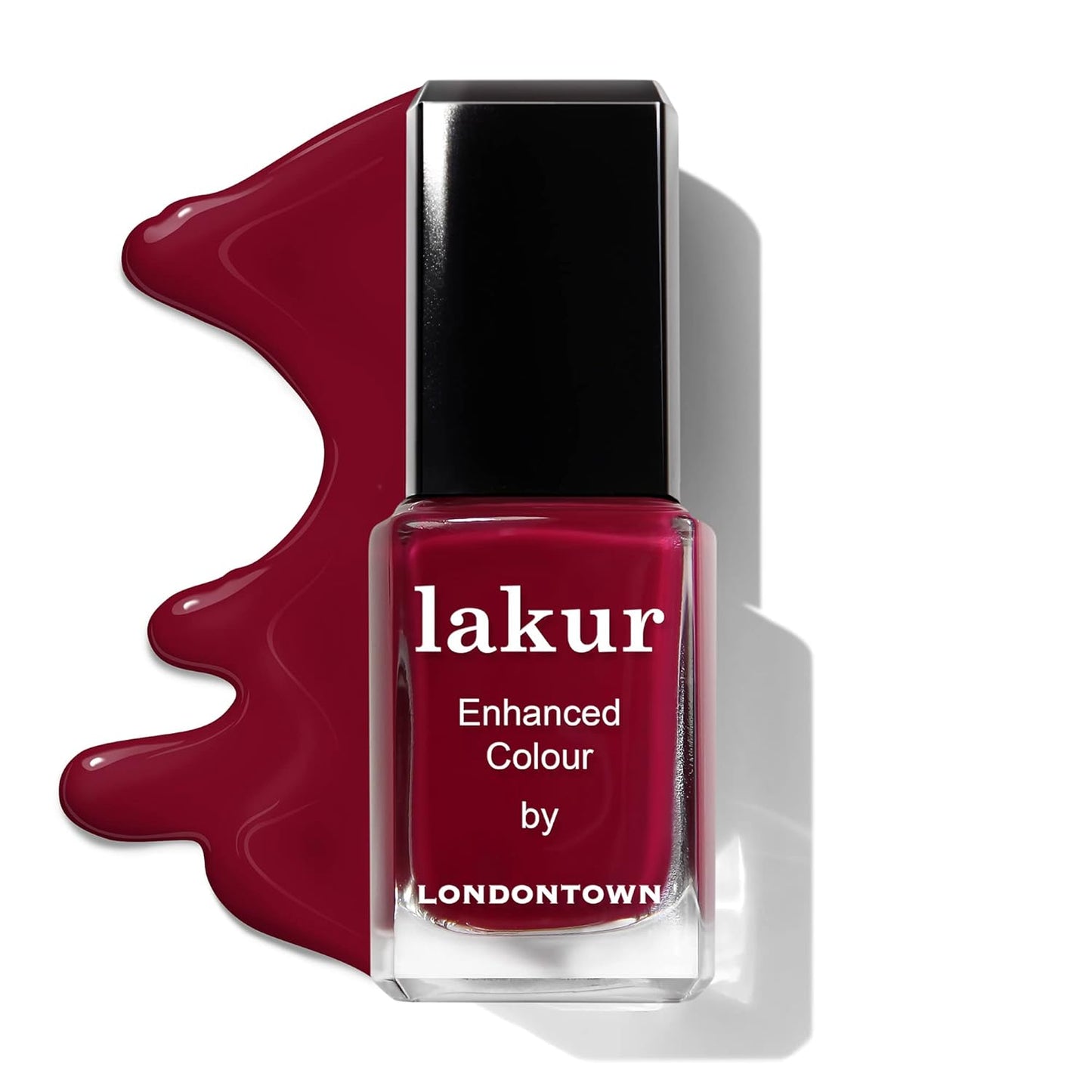 LONDONTOWN lakur Nail Polish - Chip-Resistant, Non-Toxic, Conditions & Hydrates Nails | Glossy Amaranth Purple, Dragon Fruit, .40 fl oz