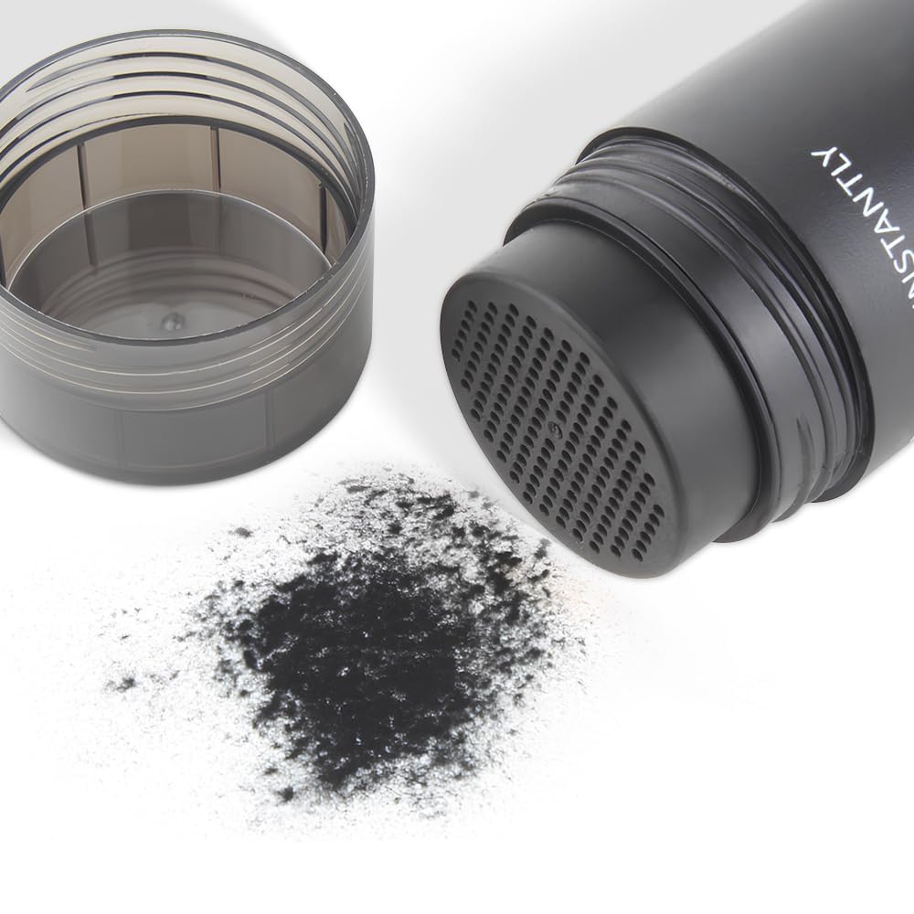Hair Fibers for Thinning Hair for Women All-Natural Hair Building Fibers 0.98 Oz Hair Volume Powder Bald Spot Cover Up for Men & Women (Black)
