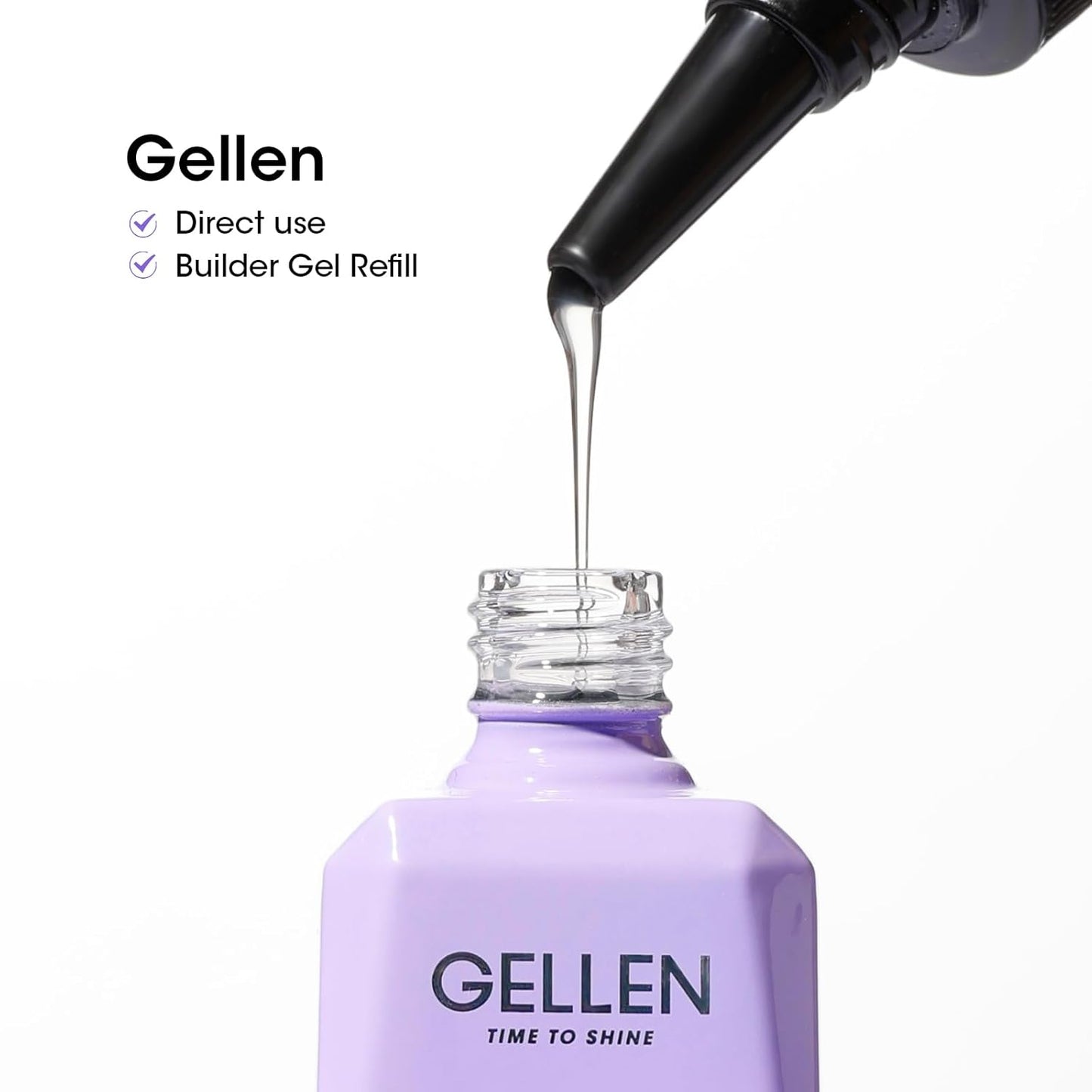 GELLEN 100ml Base Coat Gel Polish Soak Off U V Light Cured High Capacity Base Coat Gel Nail Polish for Salon