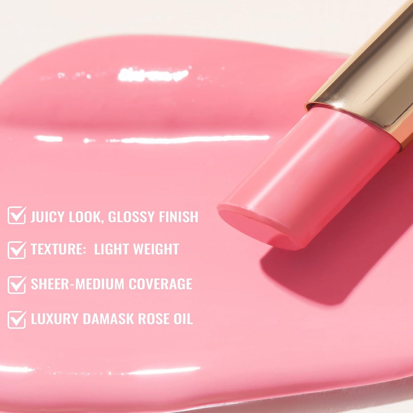 Oulac Moisturizing Shine Lipstick For Women Christmas Set 3PCS, 2 in 1 Tinted Lip Balm for Winter, Hydrated Juicy and Glossy Lip Color for Dry, Cracked and Chapped Lips, Vegan 10+15+20