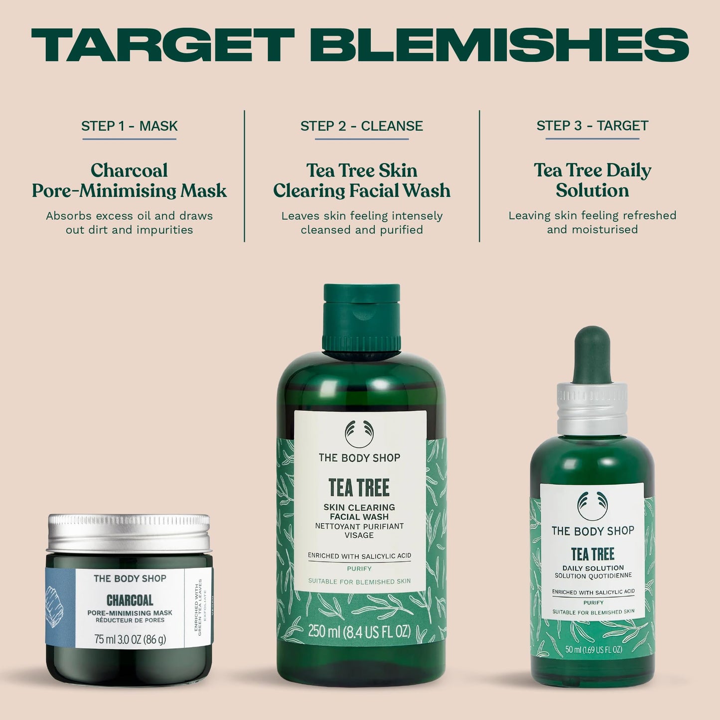 The Body Shop Charcoal Pore-Minimizing Mask | Clay-Based Exfoliating Face Mask | Absorbs Excess