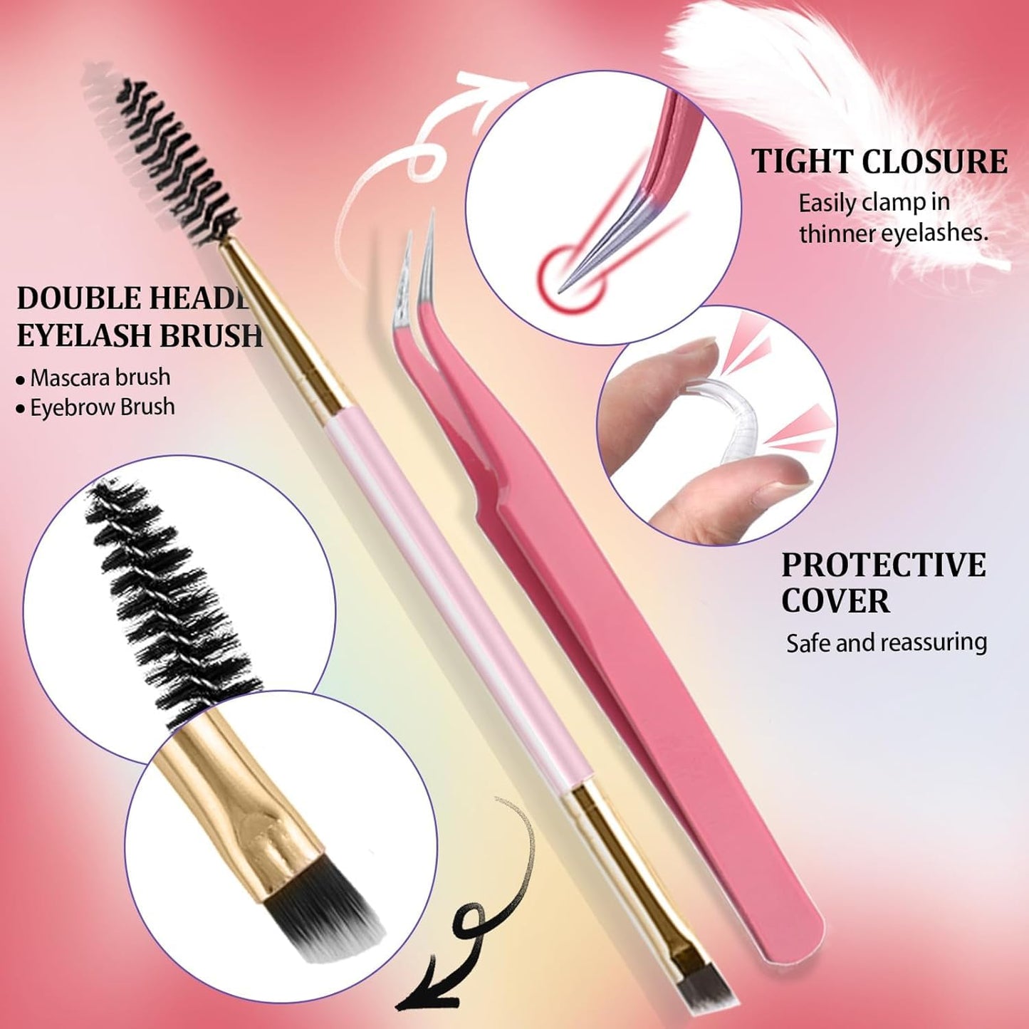 DIY Lash Extension Kit 684Pcs D Curl 10-18mm Lashes Clusters with Lash Shampoo Lash Bond and Seal Glue Remover Cleansing Brush Headband Wristband Tweezers Eyelash Brush Applicator