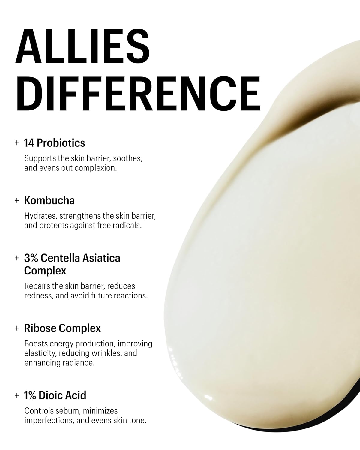 Allies of Skin Multi Nutrient & Dioic Renewing Cream: Moisturizer with Dioic Acid, 14 Antioxidants, Probiotics & Centella Asiatica. Targets Imperfections, Brightens & Protects Skin 1.7 oz / 50 ml