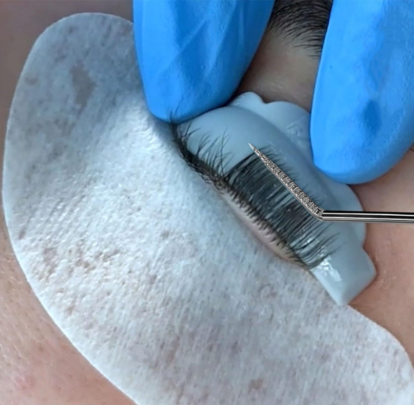 Eyelash & Brow Lamination Tools Kit - Blue Metal Eyelash Perm Tool & Separator for Lash Extensions & Lift