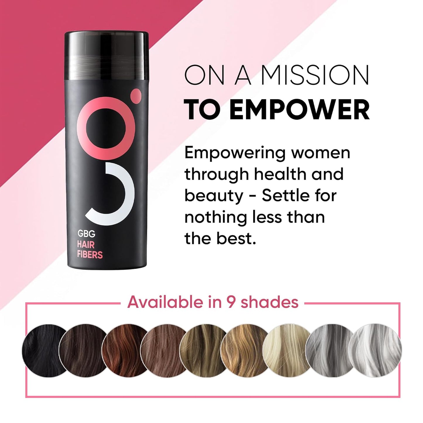 GBG Hair Fibers for Thinning Hair & Bald Spots (Light Blonde) - 25g Bottle - Conceals Hair Loss - Instant Cover Up & Volume in 30 Seconds, Hair Powder for Women & Men - Cruelty Free