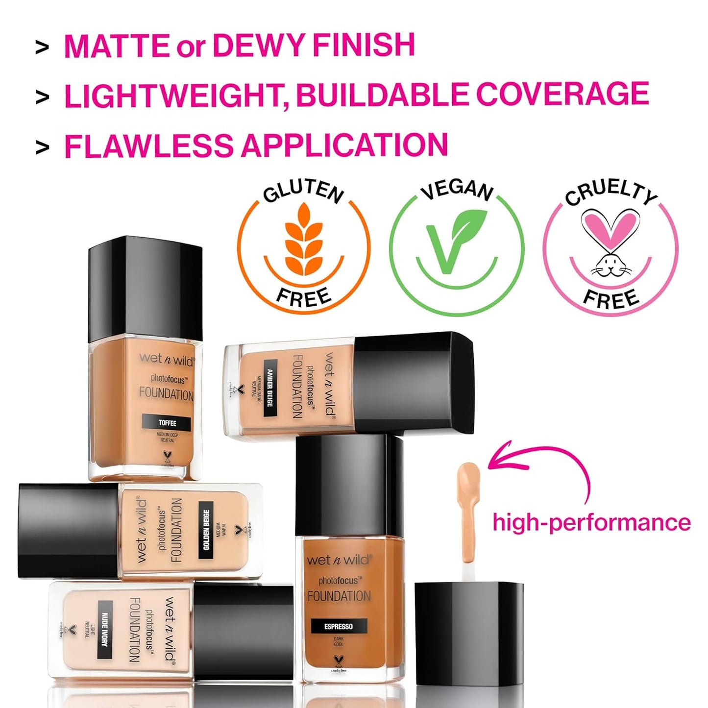 wet n wild Photo Focus Dewy Liquid Foundation Makeup, Caramel