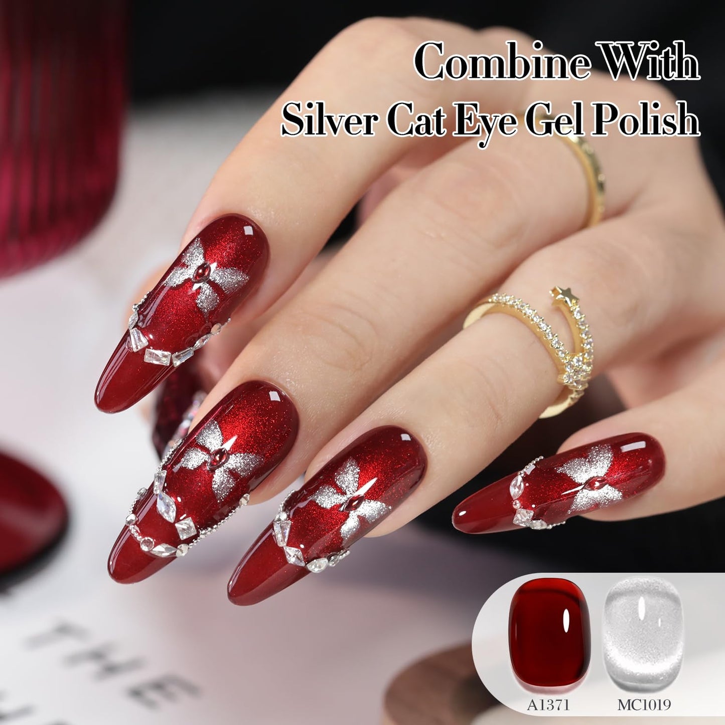 Double Rhythm 0.5Oz Jelly Gel Polish Translucent Sheer Neutral Natural Light Milky Same Color Same Bottle 15ML Burgundy Gel DIY at Home (Blood Red-A1371)