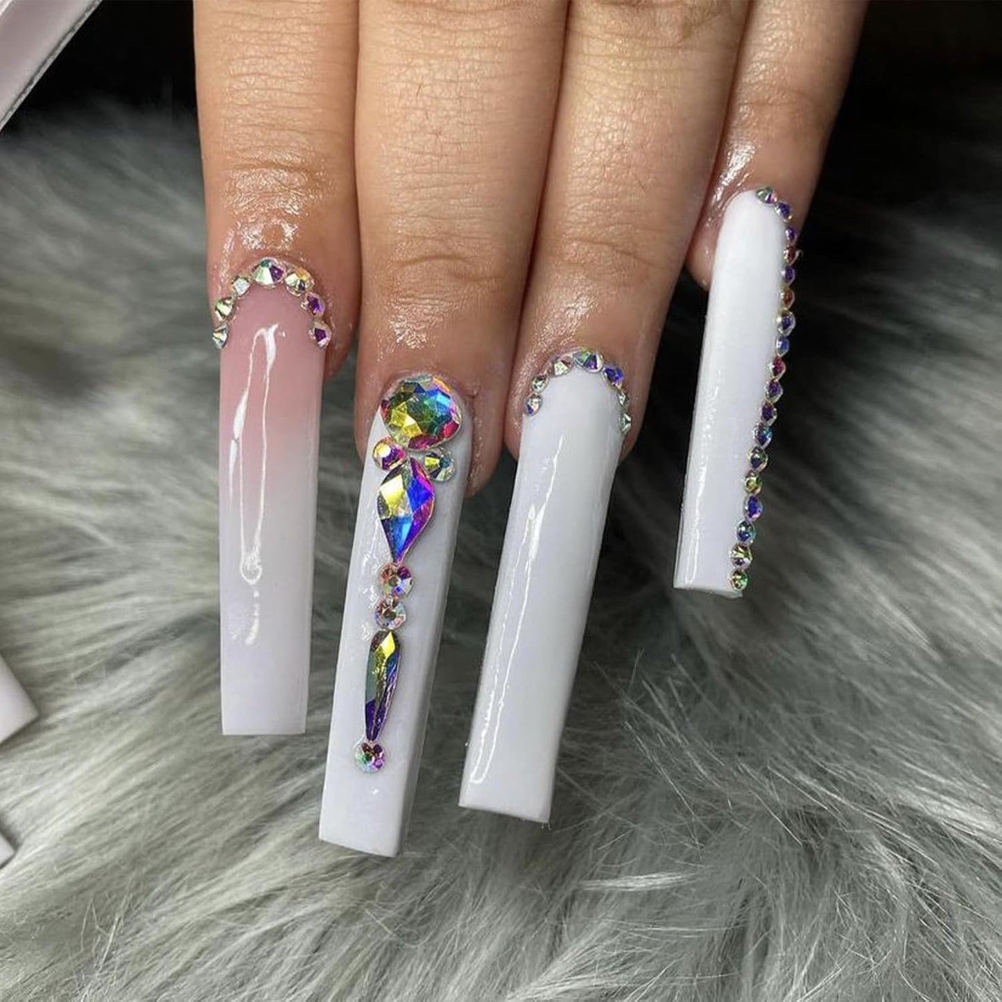 Canvalite 2900Pcs Rhinestones for Nails, 18 Styles Multi Shape Nail Charms and Gems Shiny Glass Crystal Flatback Nail Rhinestones Set for Nail Art with Rhinestone Picker and Tweezers