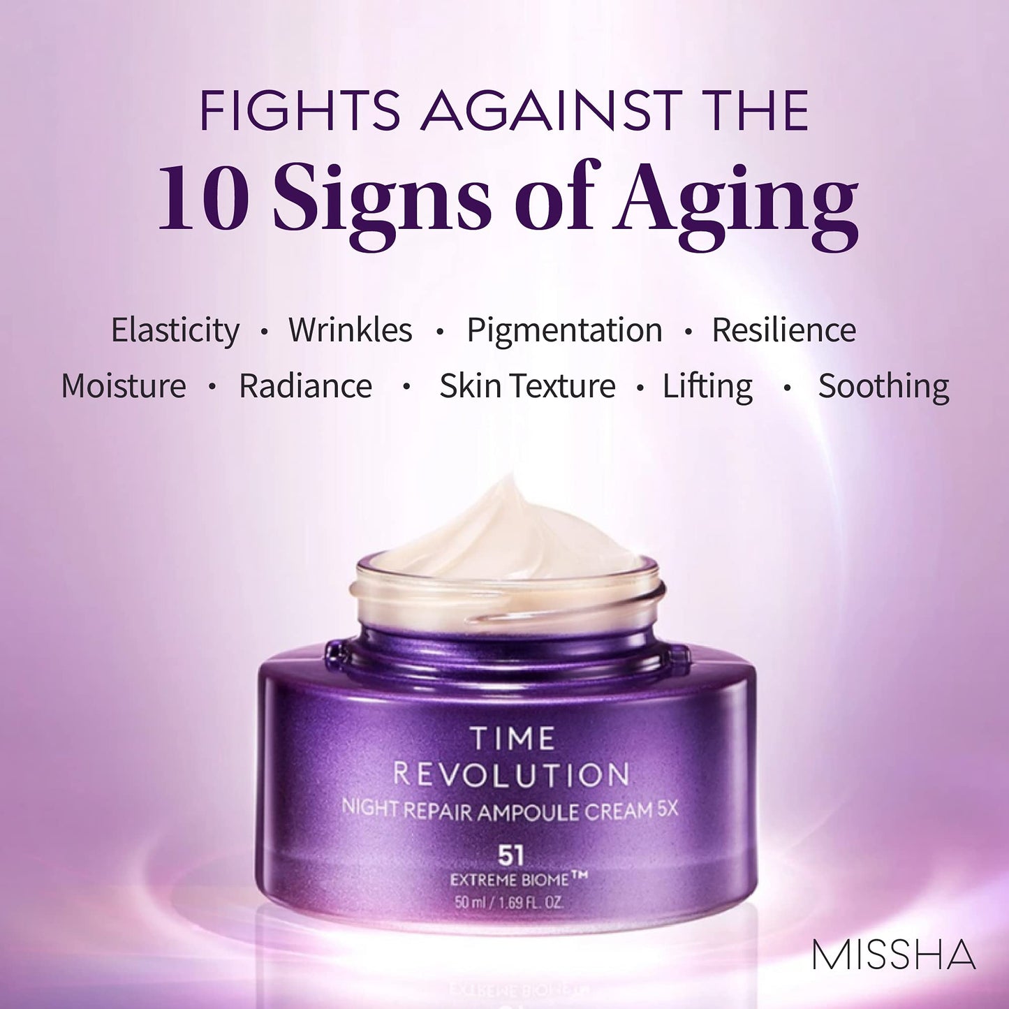MISSHA Time Revolution Night Repair Ampoule Cream 5X 1.69 oz