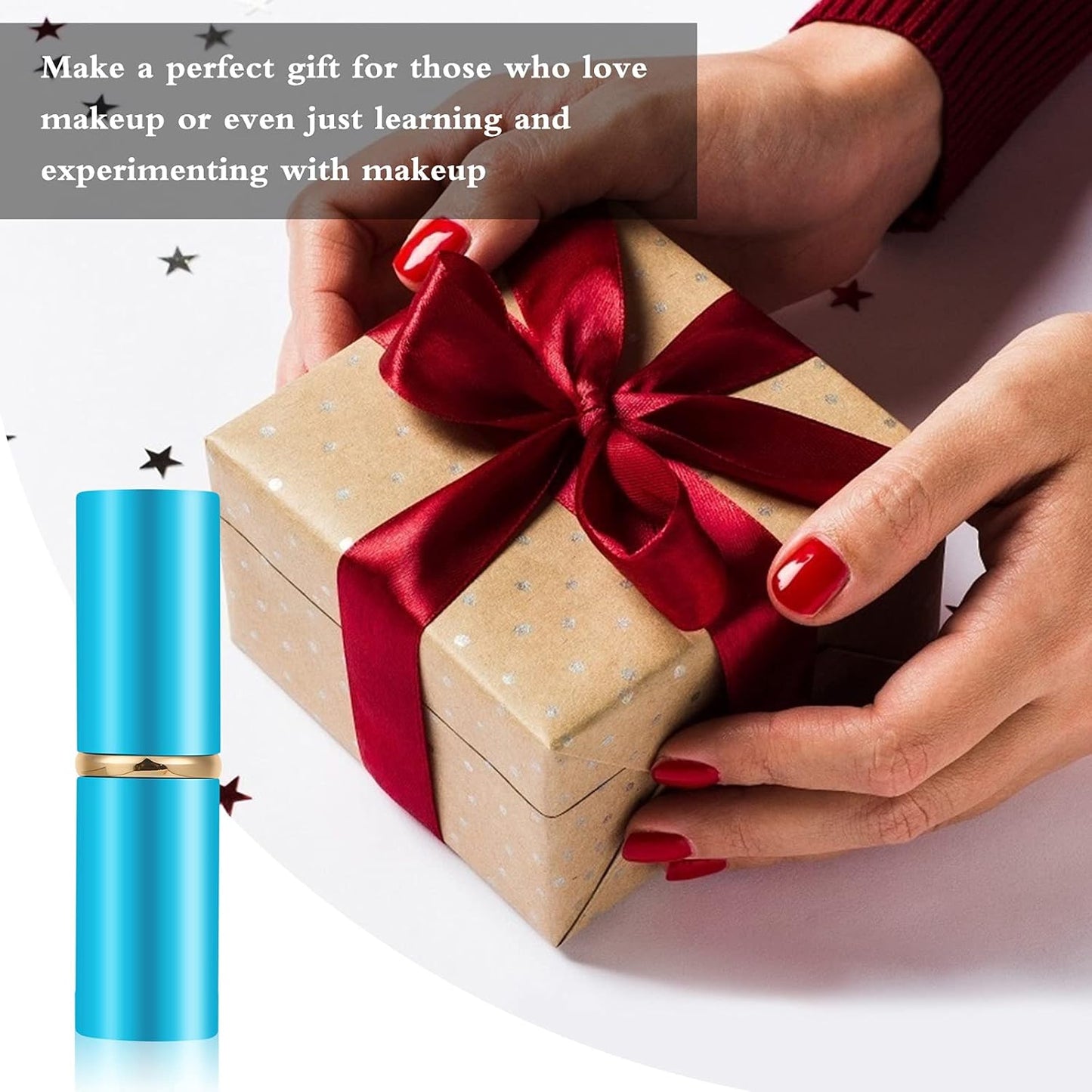 Falliny Retractable Kabuki Makeup Brush, Travel Mini Face Blush Brush, Portable Powder Foundation Sunscreen Brush with Cover for Blush, Bronzer, Buffing, Flawless Powder Cosmetics