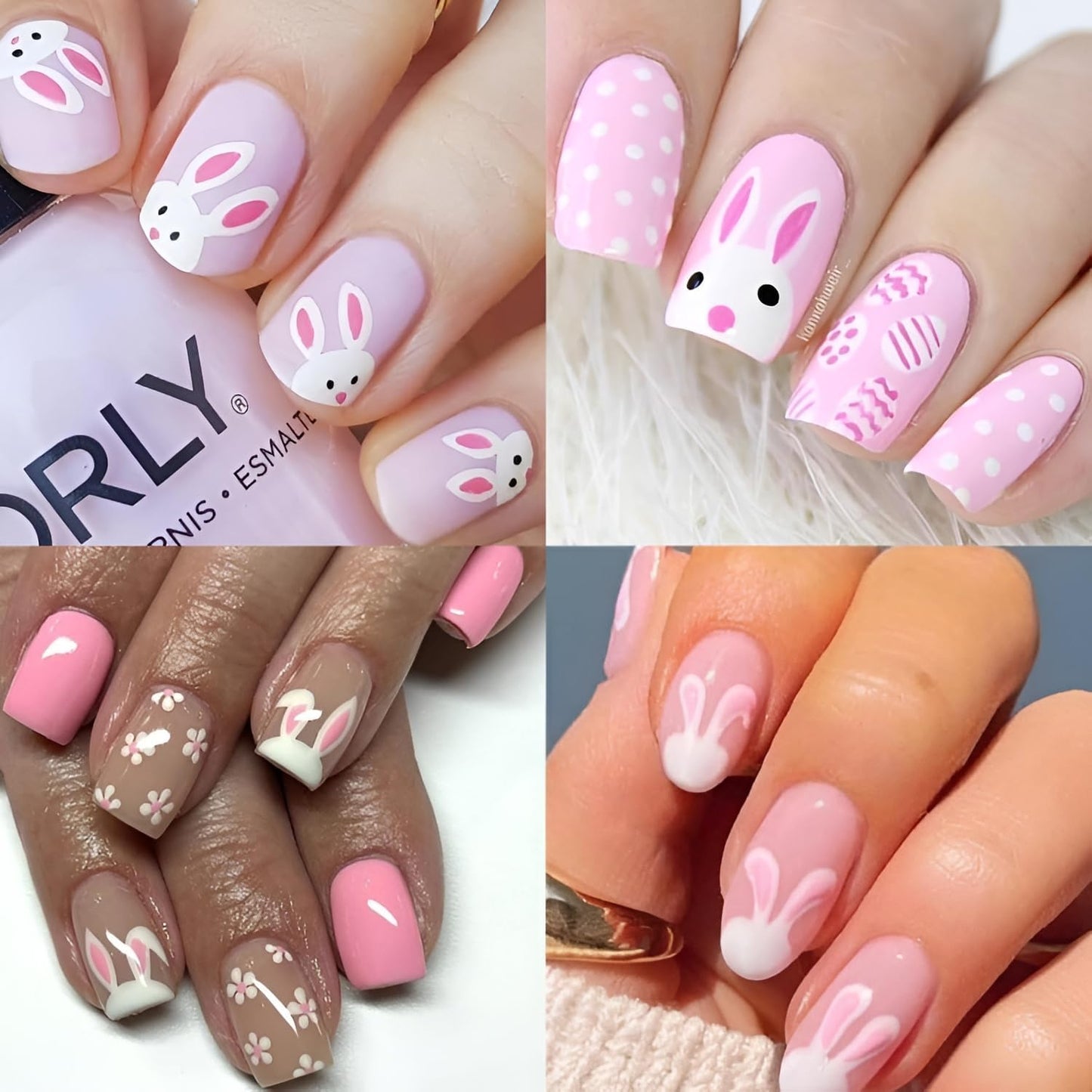 30 Sheets Easter Nail Stickers for Nail Art 3D Self Adhesive Bunny Nail Art Stickers Colorful Egg Nail Decals Easter Nail Supplies Decoration Accessories for Women Girls