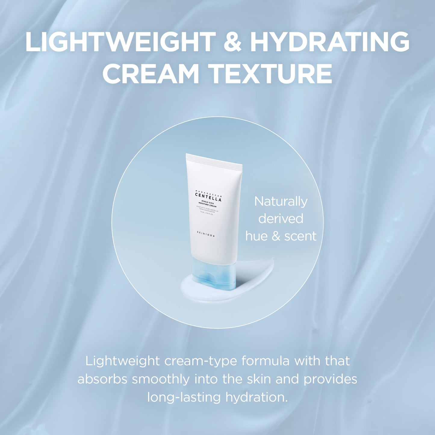 SKIN1004 Hyalu-Cica Moisture Cream, Face Moisturizer with Hyaluronic Acid, Centella Cream for Deep
