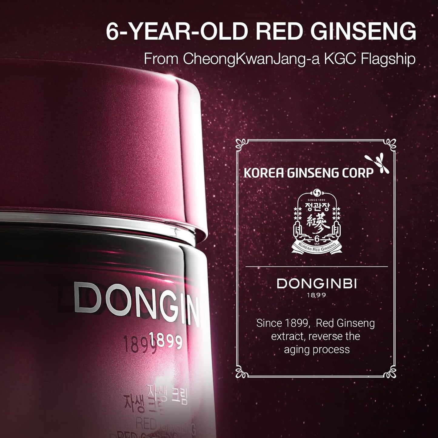 Donginbi Red Ginseng Daily Defense Cream (2.03 floz) Set - Hydrating Toner, Korean Red Ginseng Essence, Skin Barrier Repair & Firming Cream, Korean Skin Care Gifts for Women