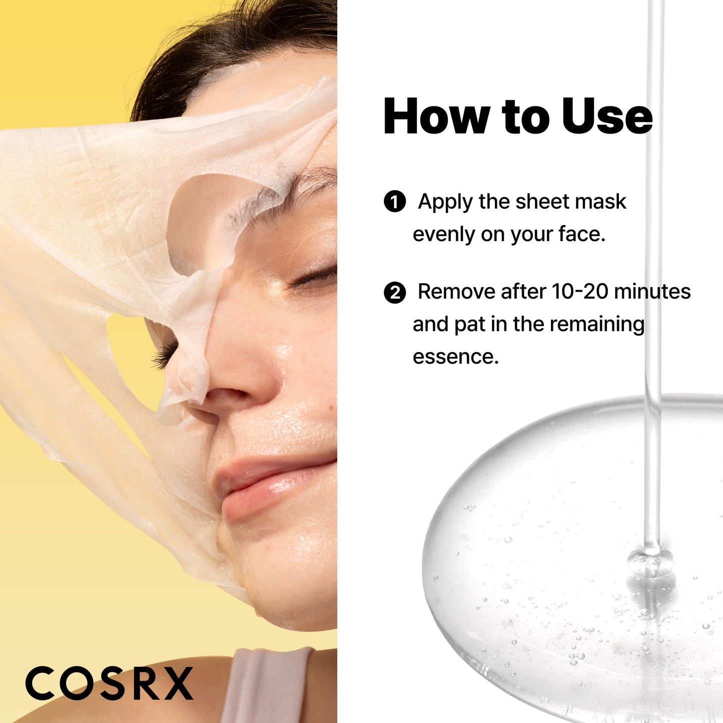 COSRX Snail Mucin Sheet Mask 10 EA with Snail Mucin Serum