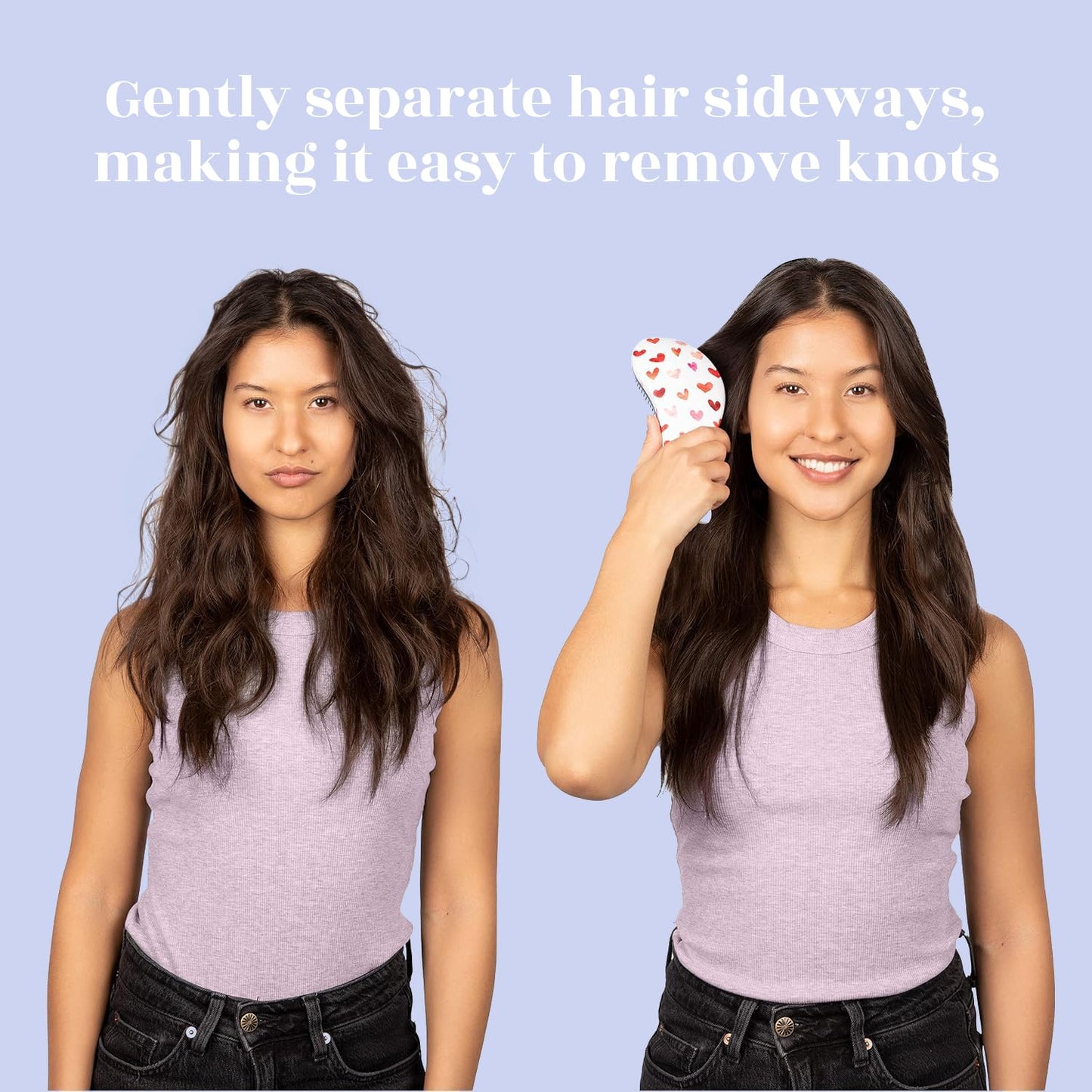 Crave Naturals Glide Thru Hair Brush - Detangler Brush for Curly, Straight, Wet or Dry Hair