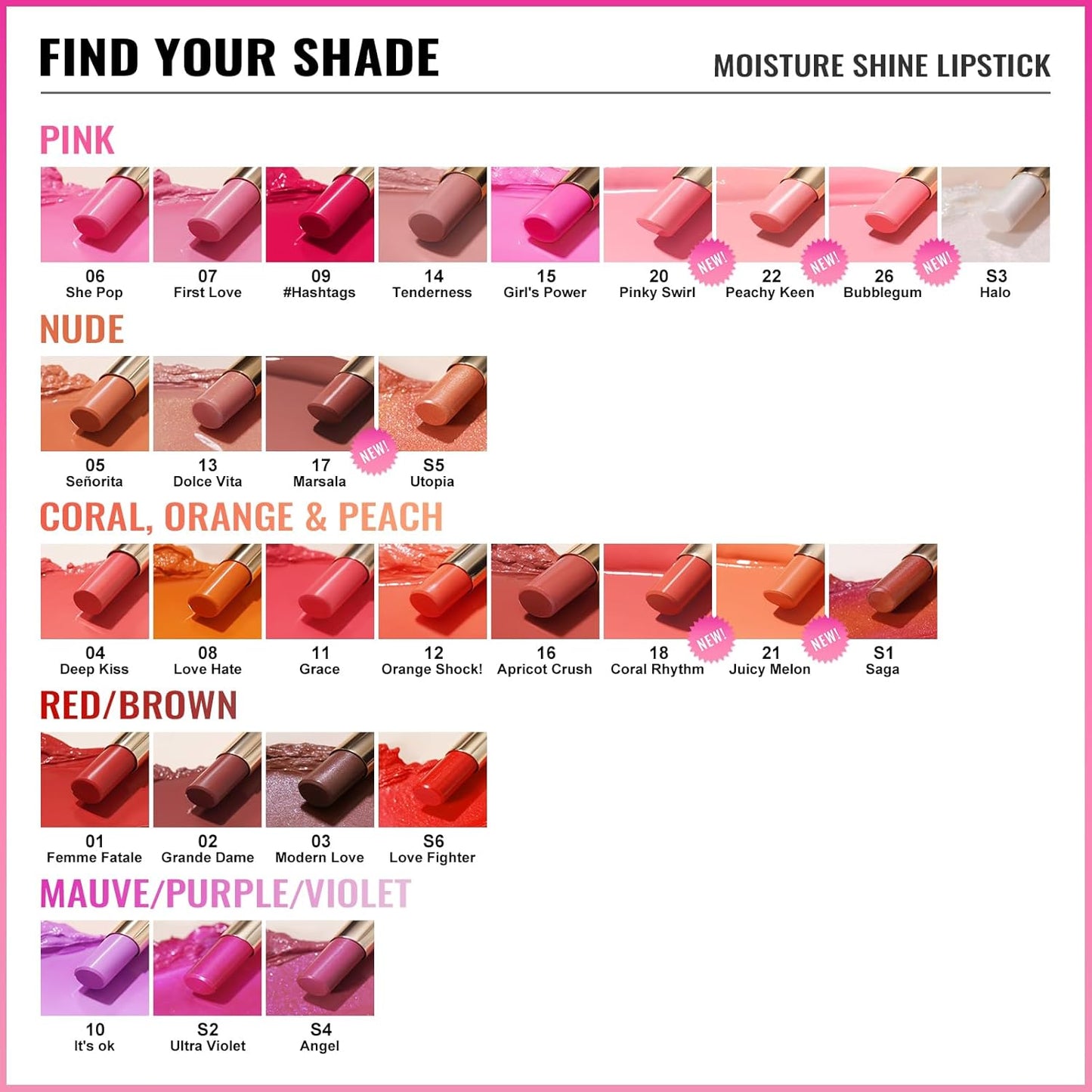 Oulac Moisturizing Shine Brown Red Lipstick for Women - 2 in 1 Glossy Brown Tinted Lip Balm, Hydrating Winter Lipstick for Dry Lips,Shine Juicy Finish Vegan 2.2g/0.07oz (03)