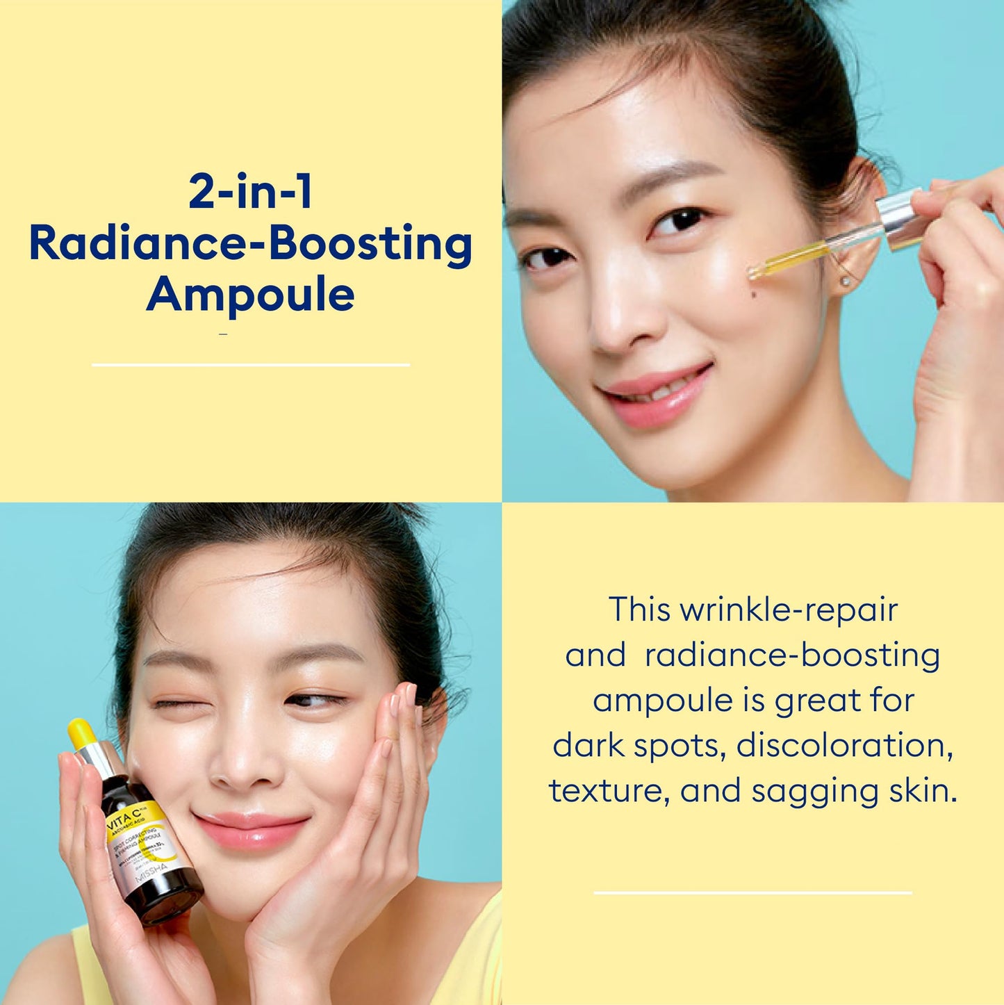 MISSHA Vita C Plus Ampoule Vitamin C Serum Korean Skin Care 1.01 oz