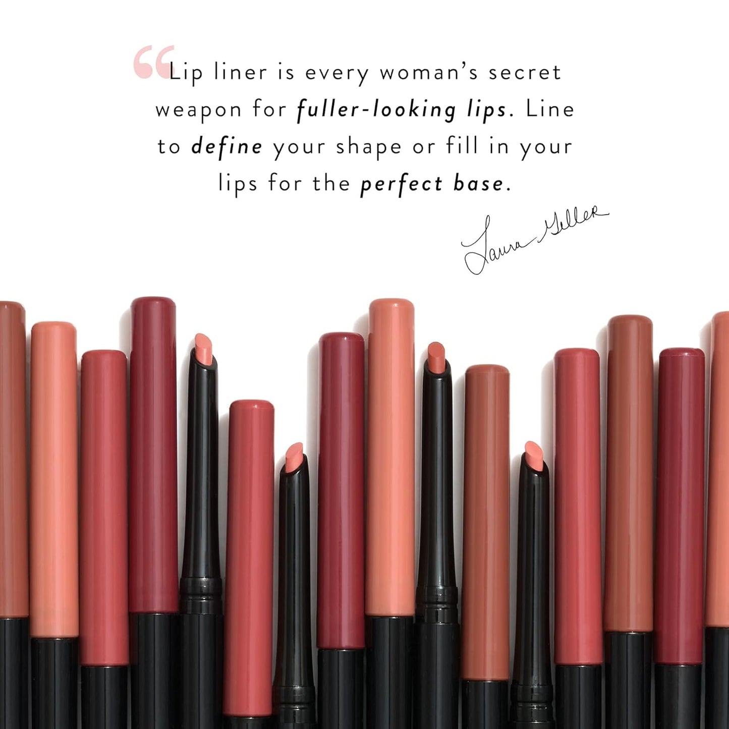 LAURA GELLER NEW YORK Modern Classic Lip Liner, Luxurious Creamy Long Lasting Lip Liner, Prevents Feathering and Fading, Happy Hazelnut