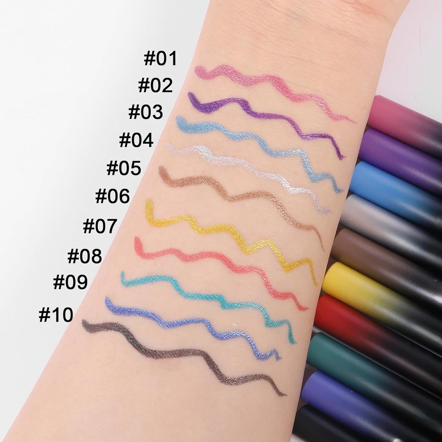 liquid eyeliner waterproof metallic satin finish ink eyeliner pen long lasting high pigmented Sky Blue