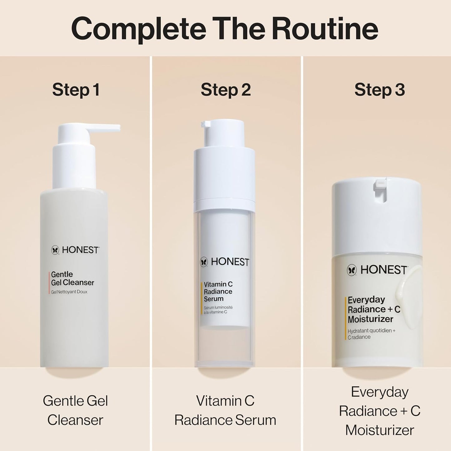 Honest Beauty Mini Vitamin C Radiance Serum | Improves + Brightens Skin Tone and Complexion | Gentle for Sensitive Skin, Fragrance Free, Vegan | Travel Size, .33 fl oz