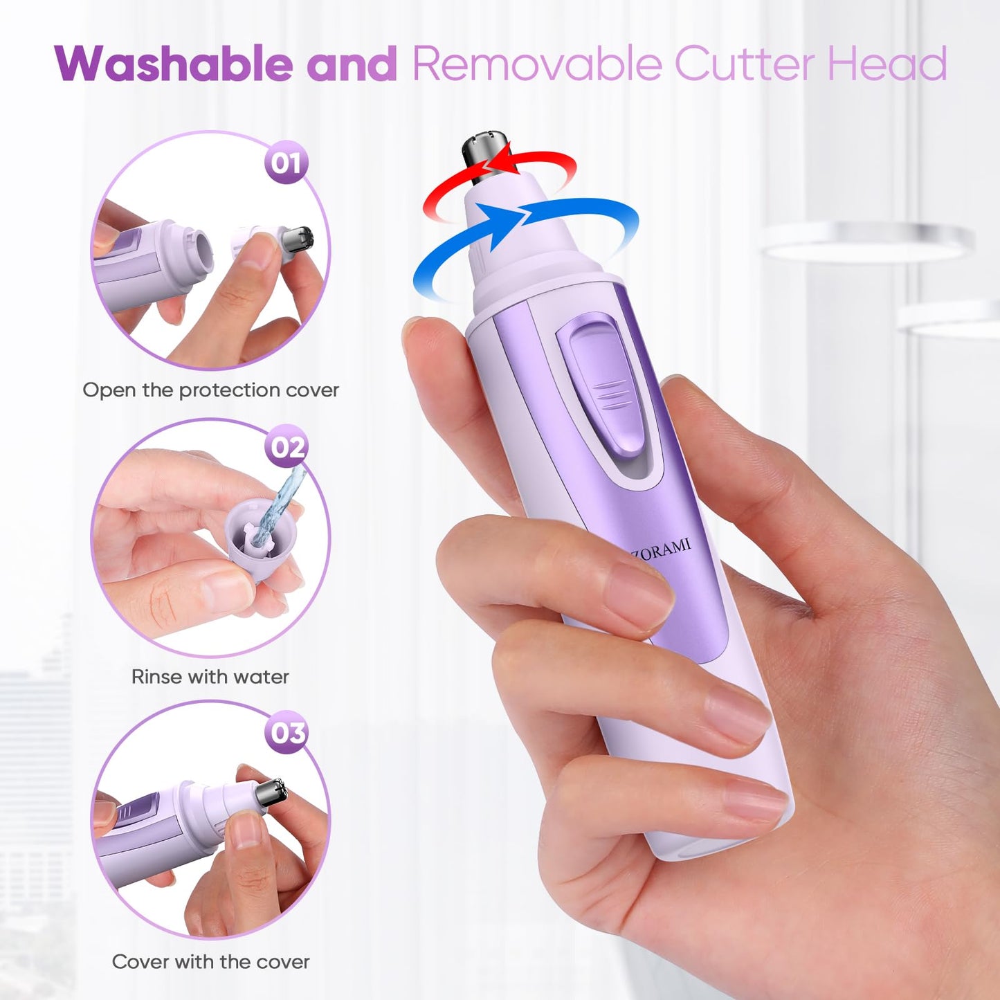Ear and Nose Hair Trimmer Clipper - 2026 Professional Painless Eyebrow & Facial Hair Trimmer for
