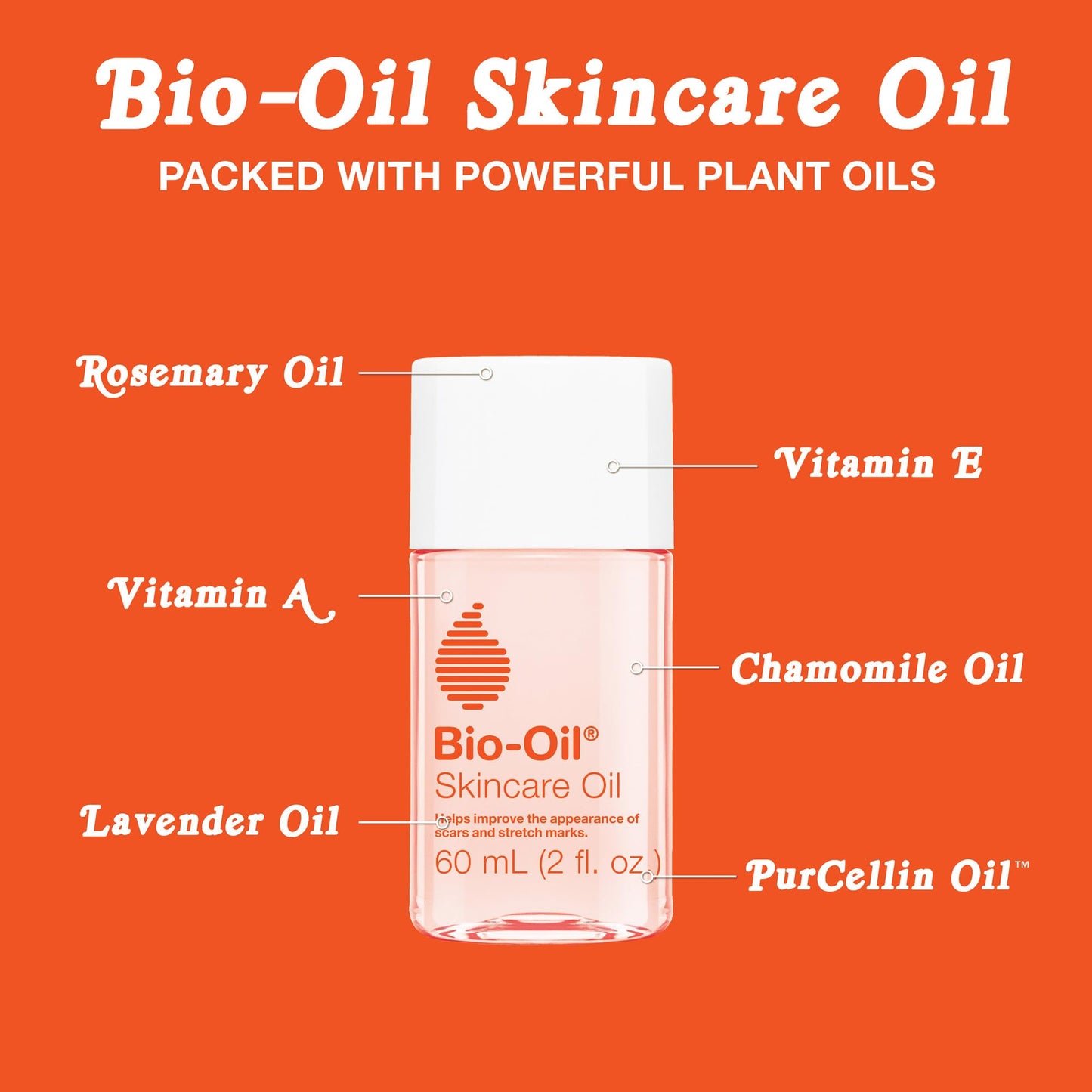 Bio-Oil Skincare Body Oil Serum, Scars & Stretch Marks, 2 fl oz