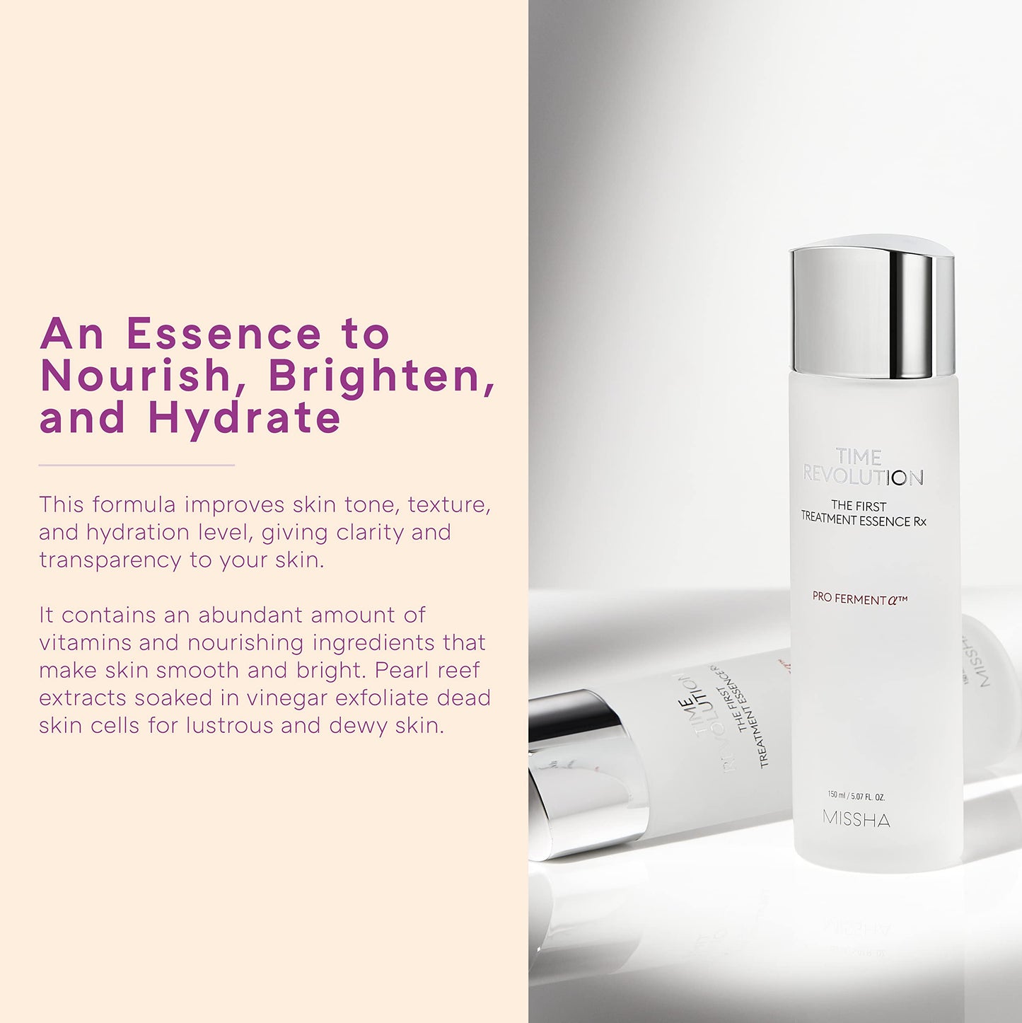 MISSHA Time Revolution The First Essence RX 5.07 oz, Korean Skin Care