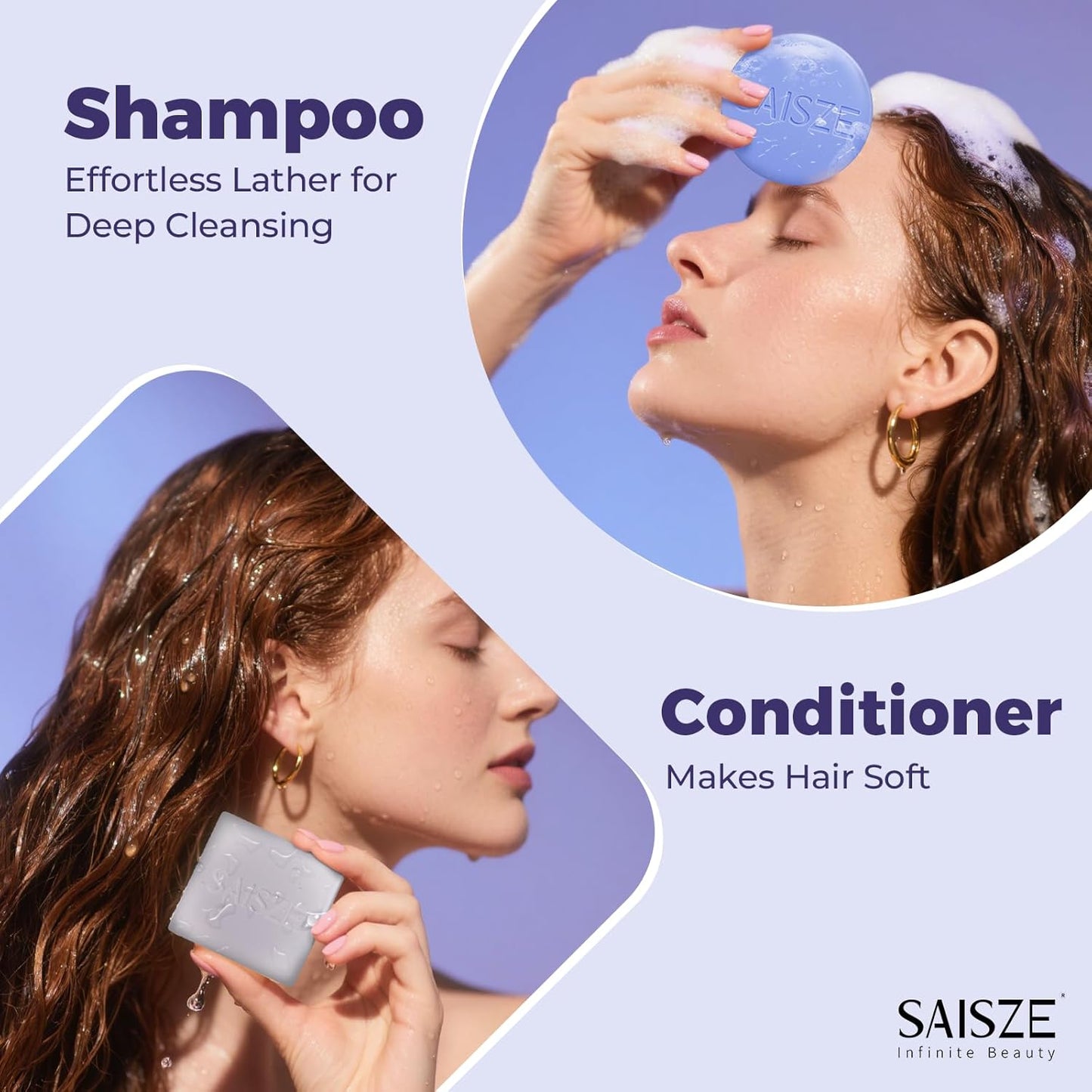 Purple Toning Shampoo and Conditioner Bar for Blonde, Silver, Bleached, and Brown Highlighted Hair