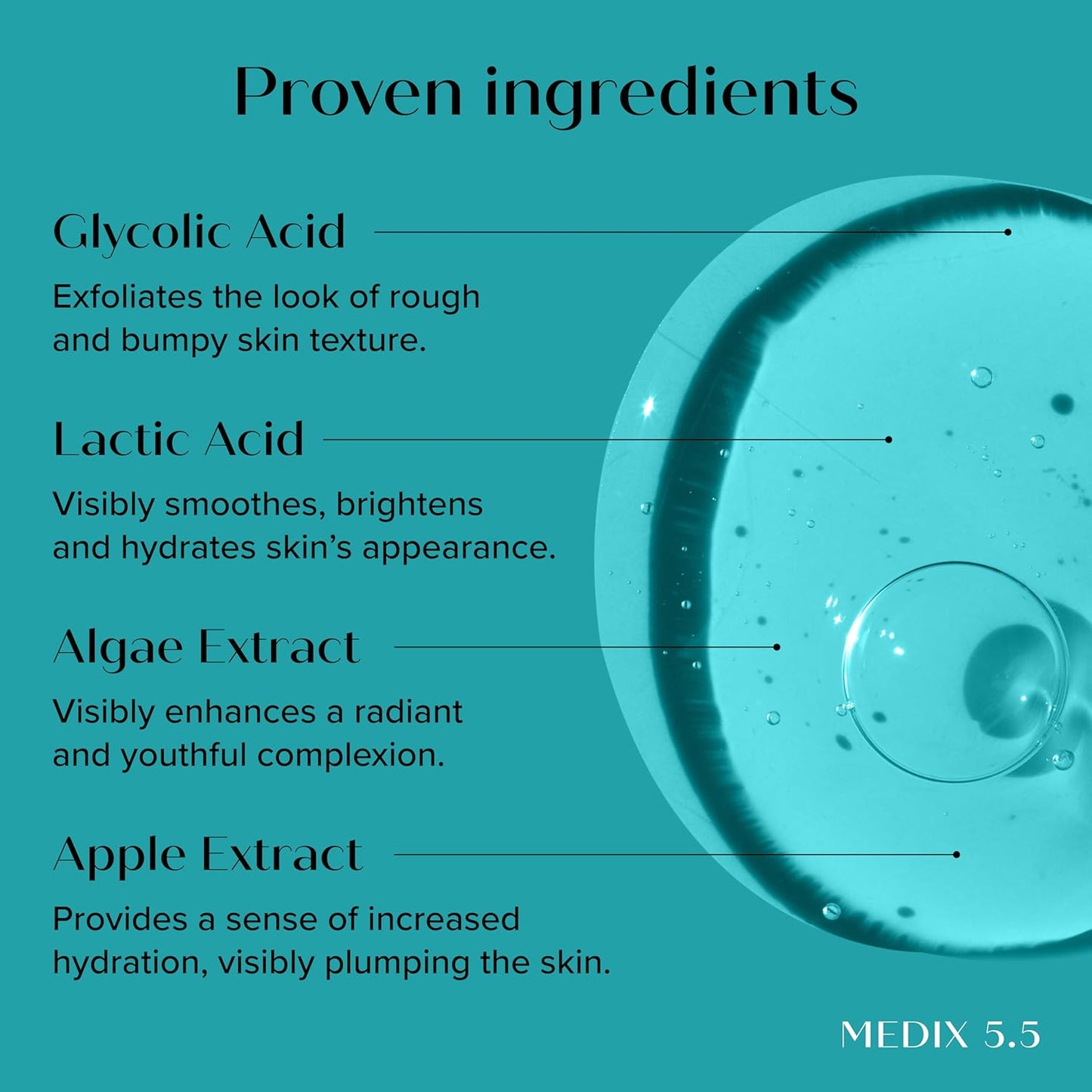 MEDIX Glycolic Acid Exfoliating Body Wash KP Bump Eraser Cleanser + 10% Glycolic Acid Serum 2PC Skin Care Set | AHA Exfoliant Body Wash + Serum Refine & Soften Dead Dry Skin, Bumps, & Wrinkles, 2PC