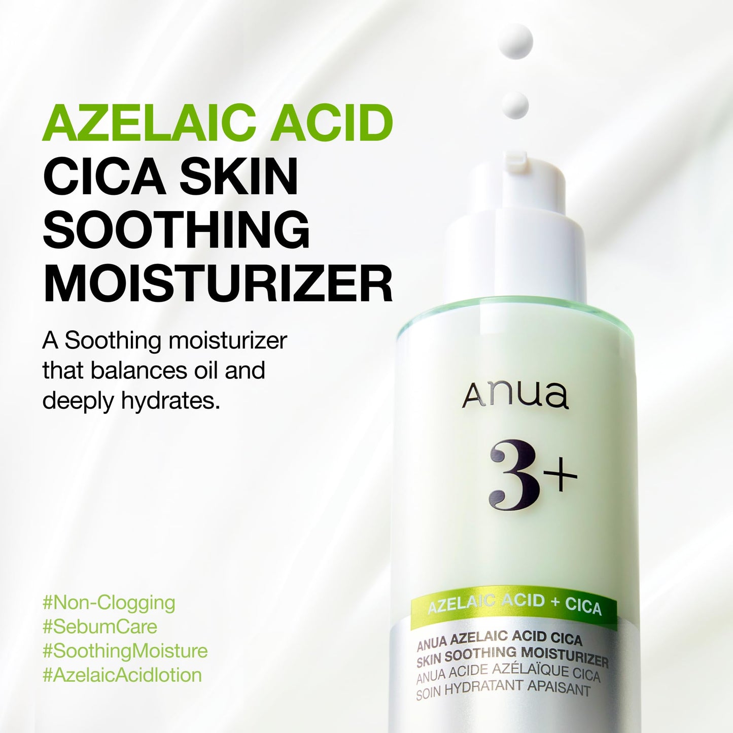 ANUA Azelaic Acid CICA Skin Soothing Moisturizer, 3.38 fl oz