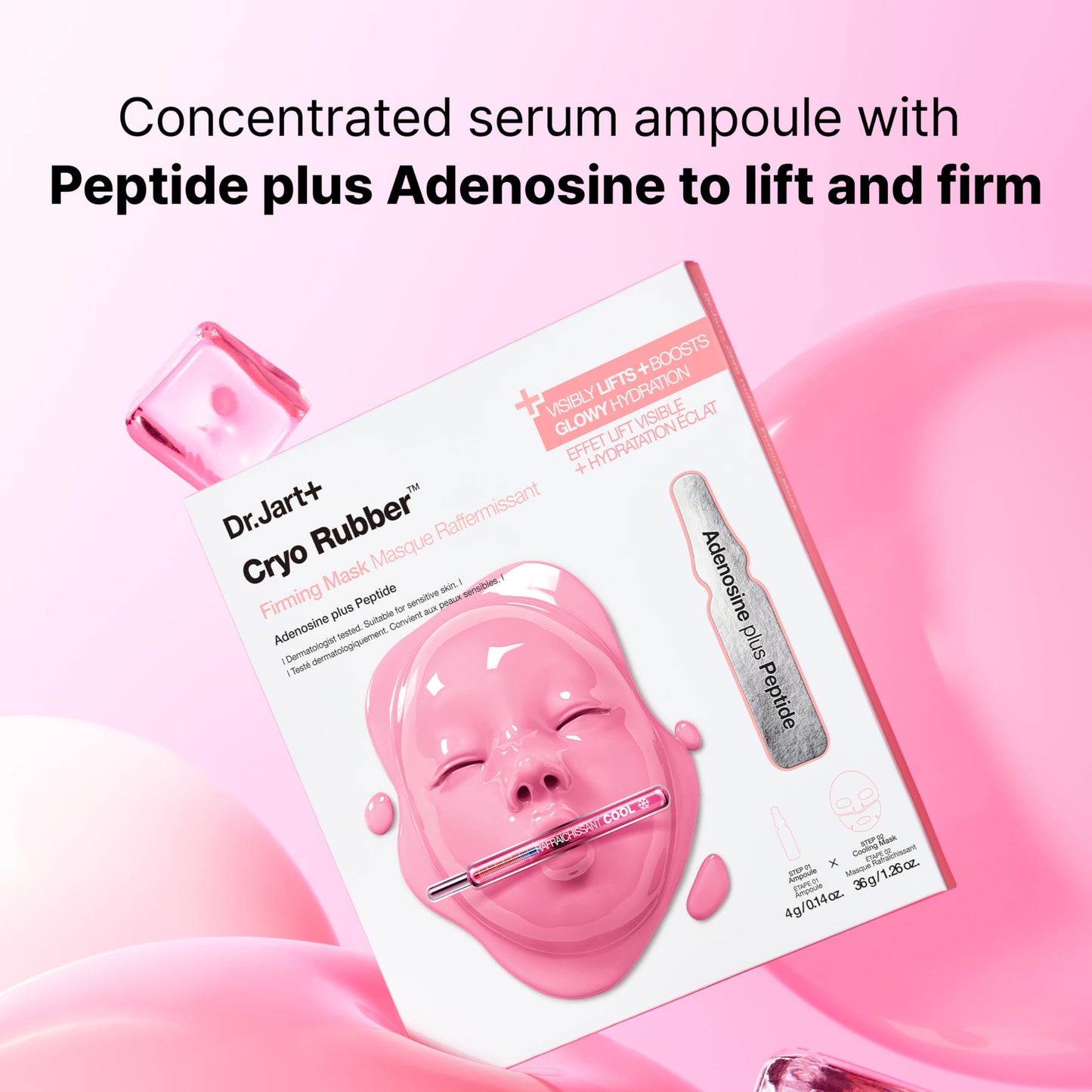 Dr.Jart+ Cryo Rubber Firming and Cooling Korean Face Mask with Adenosine and Peptides | Korean Skin