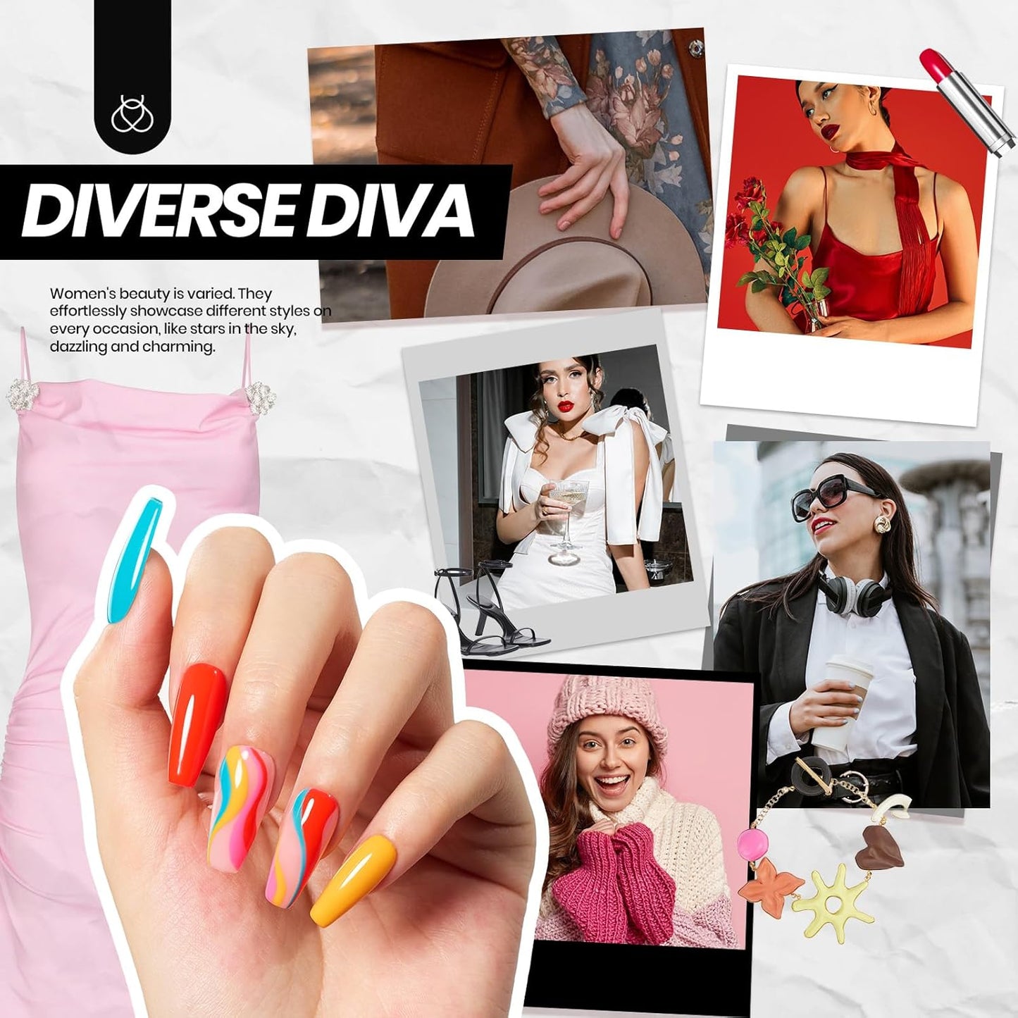 Beetles 85 Pcs Gel Nail Polish Kit with U V Light - 55 Colors Jelly Pink Gel Nail Kit Style Manifesto with Base Top Coat for All Seasons, Red Jelly Pearl Gel Polish Set DIY Nail Art Gifts for Women