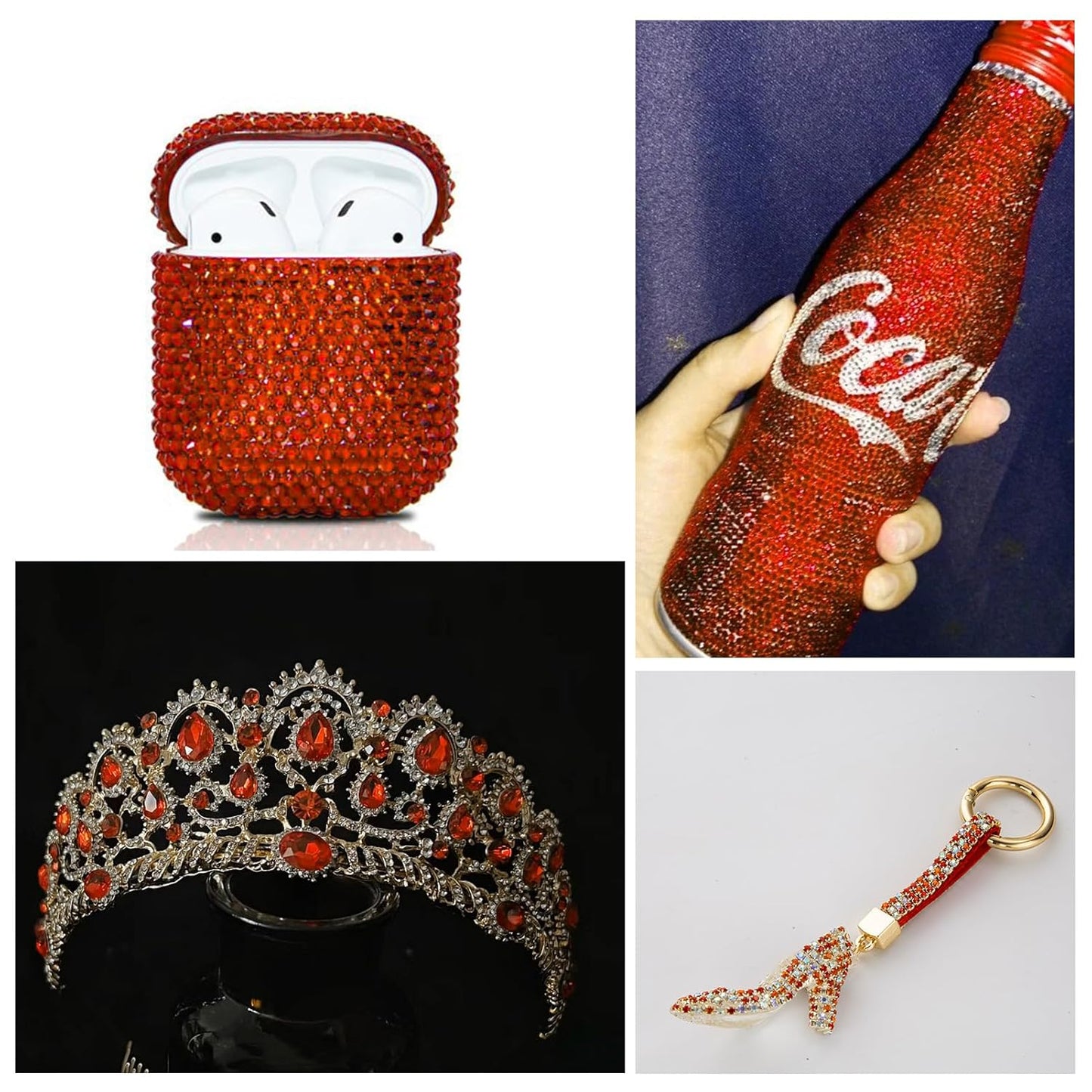 1440Pcs Blaze Crystal Rhinestones,Glass Flatback Rhinestones Small Gemstones for Nail Face Makeup Art Crafts Clothes Decoration-(SS8,2.4mm,Blaze)