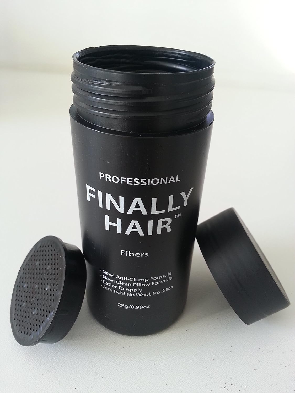 Hair Building Fibers 200 Grams 7 Oz. With Bottle By Finally Hair 50g*4 (Dark Salt & Pepper (very dark brown with a touch of white))