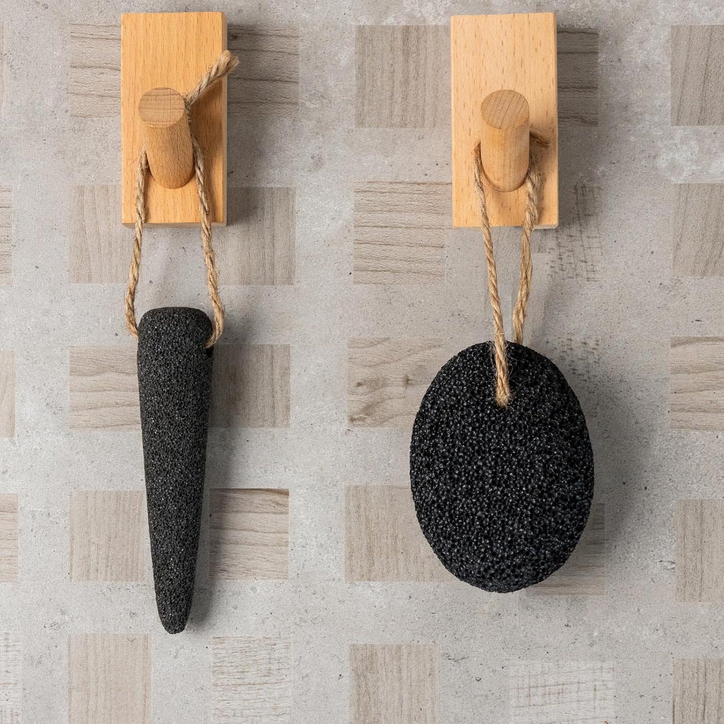 Natural Volcanic Pumice Stone for Feet & Hands. Foot Scrubber for Dead Skin Remover & Deep Cleansing, Cone Shape Stone for Hard-to-Reach Areas Corn Removal, 2 Pcs, Ready-to-Gift Design