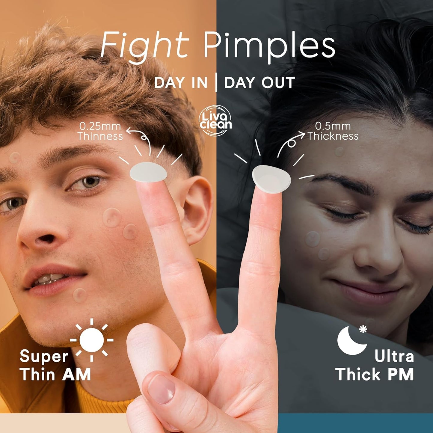 LivaClean 272 CT Pimple Patches Variety Pack Hydrocolloid Patches - Acne Patch XL, Large Pimple Dressing for Face Acne Patch XL